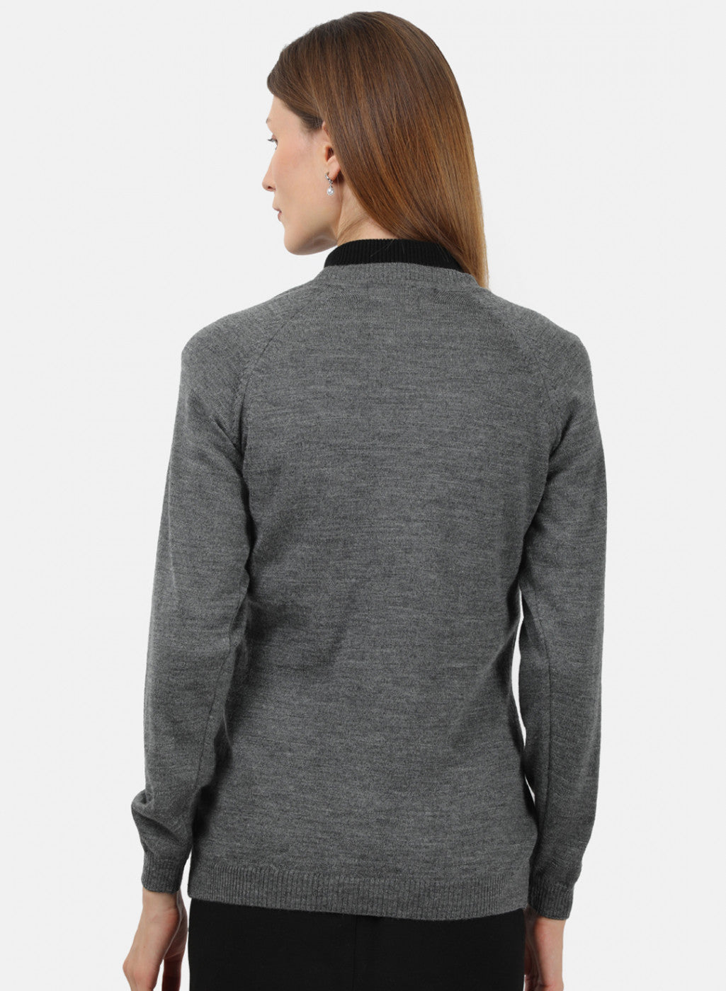 Women Grey Solid Cardigan