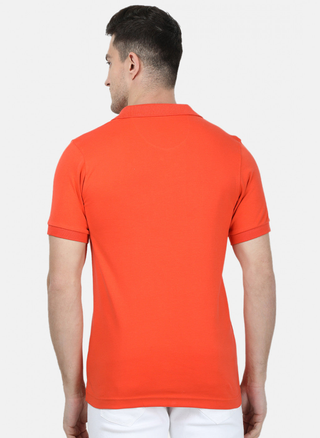 Mens Orange Plain T-Shirt