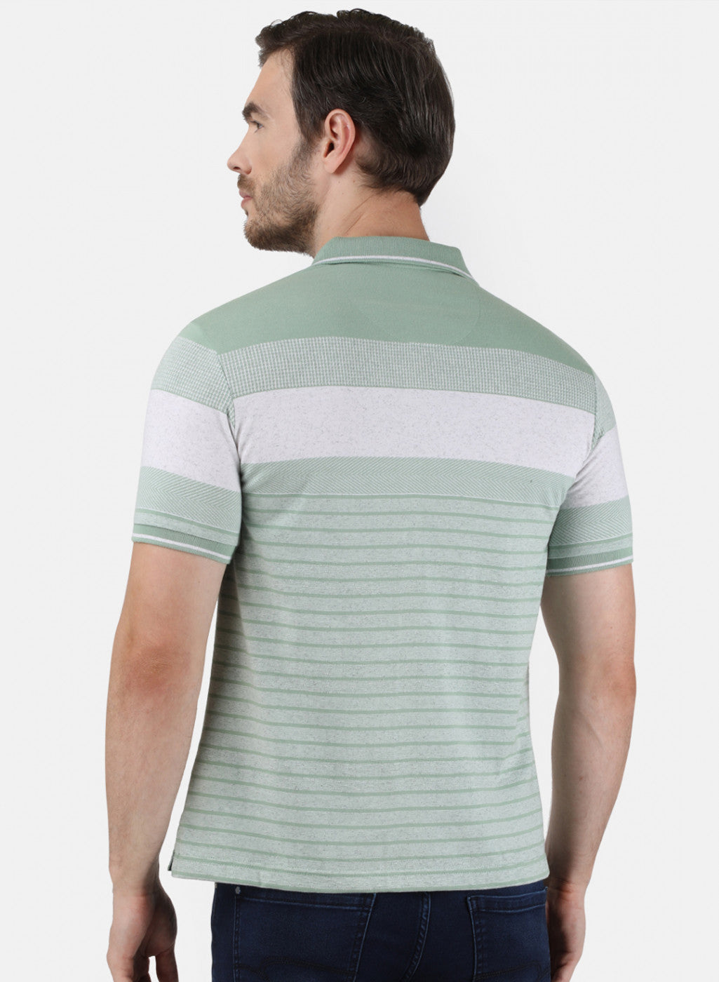 Mens Green Stripe T-Shirt