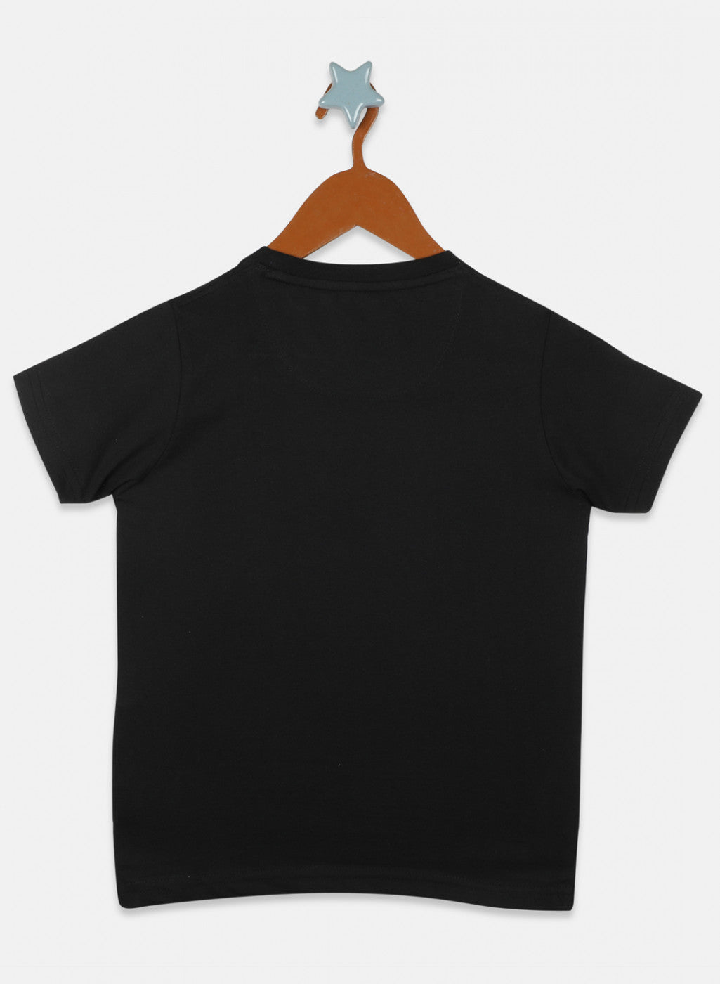 Boys Black & Mustard Printed T-Shirt