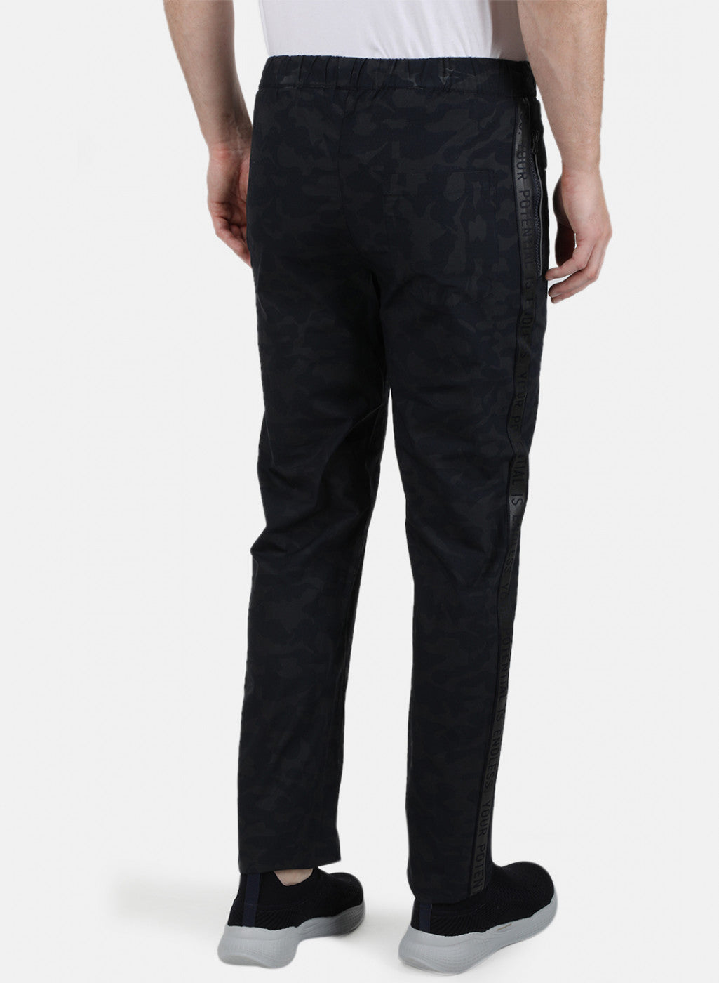 Mens Navy Blue Printed Lower
