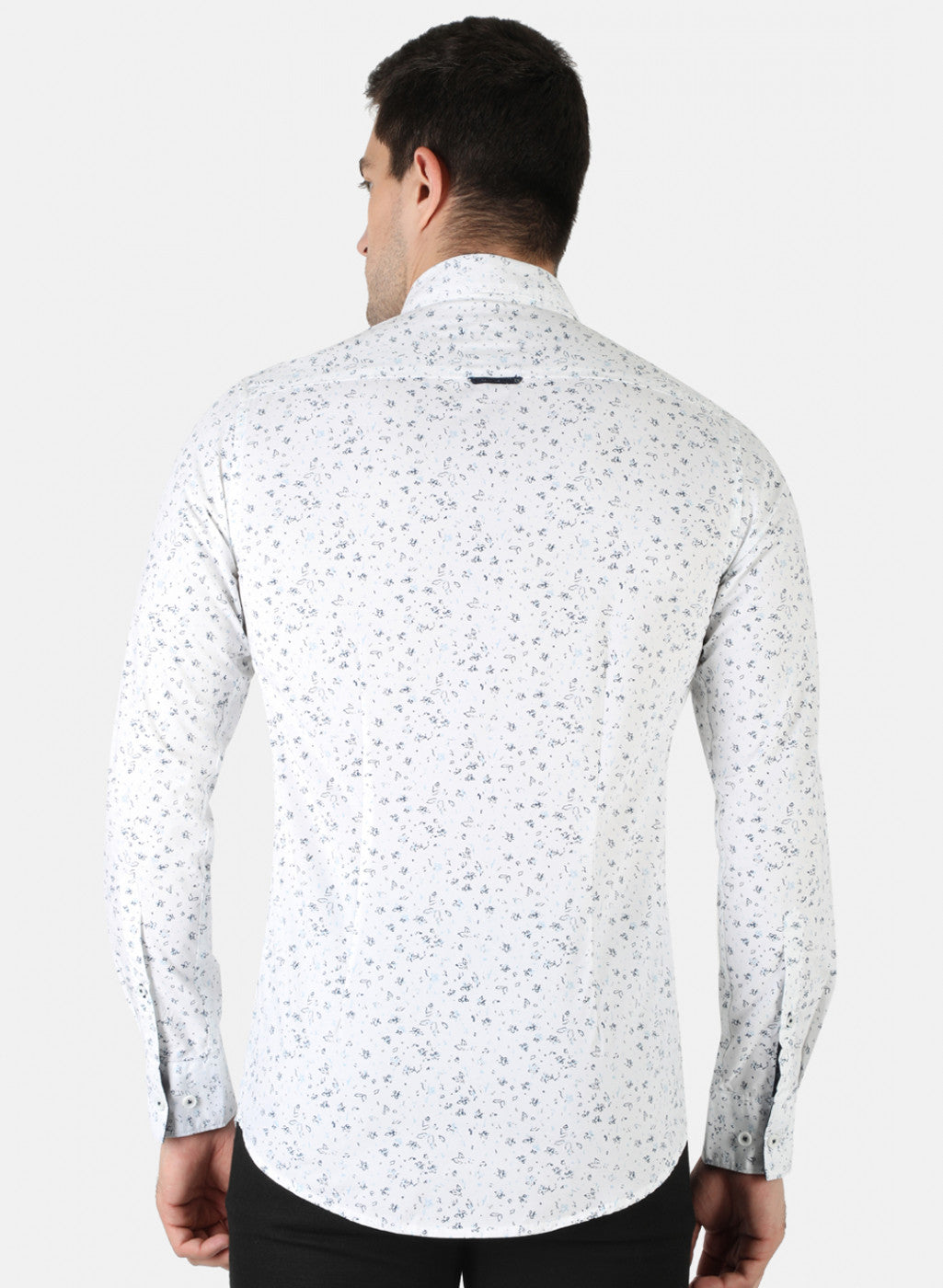 Men White Printed Shirt