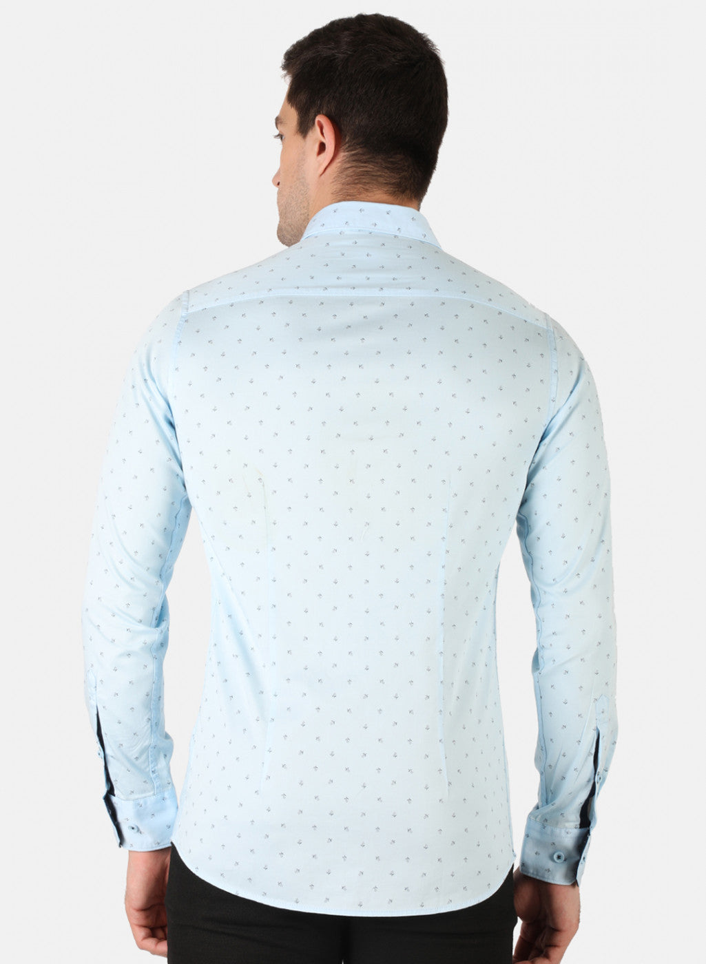 Men Blue Printed Shirt