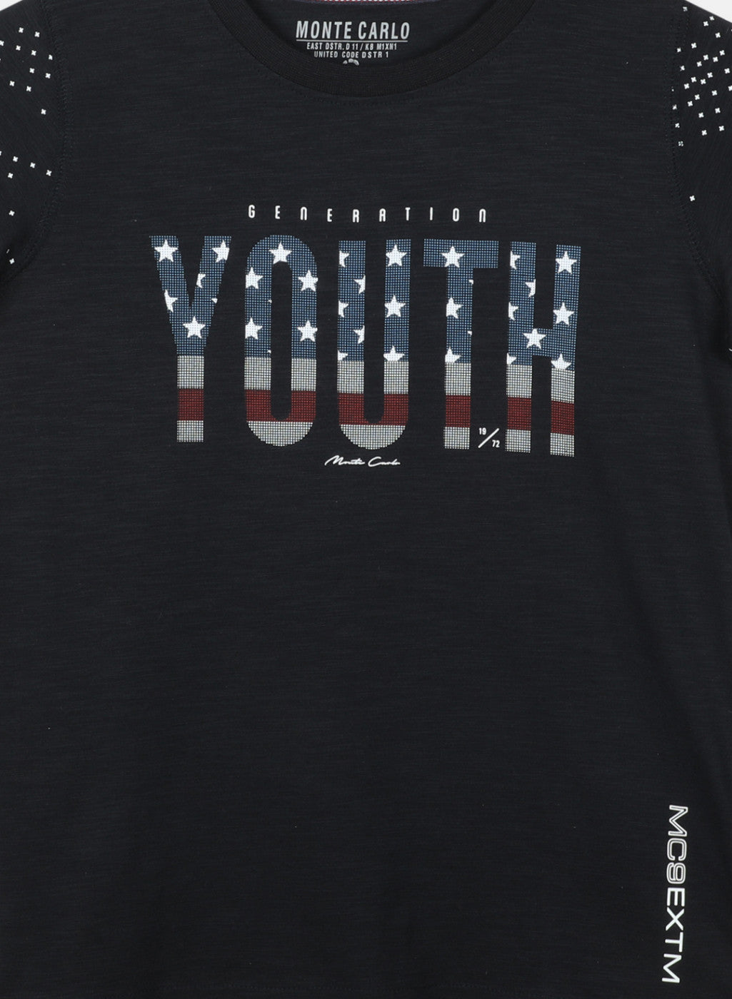 Boys Navy Blue Printed T-Shirts