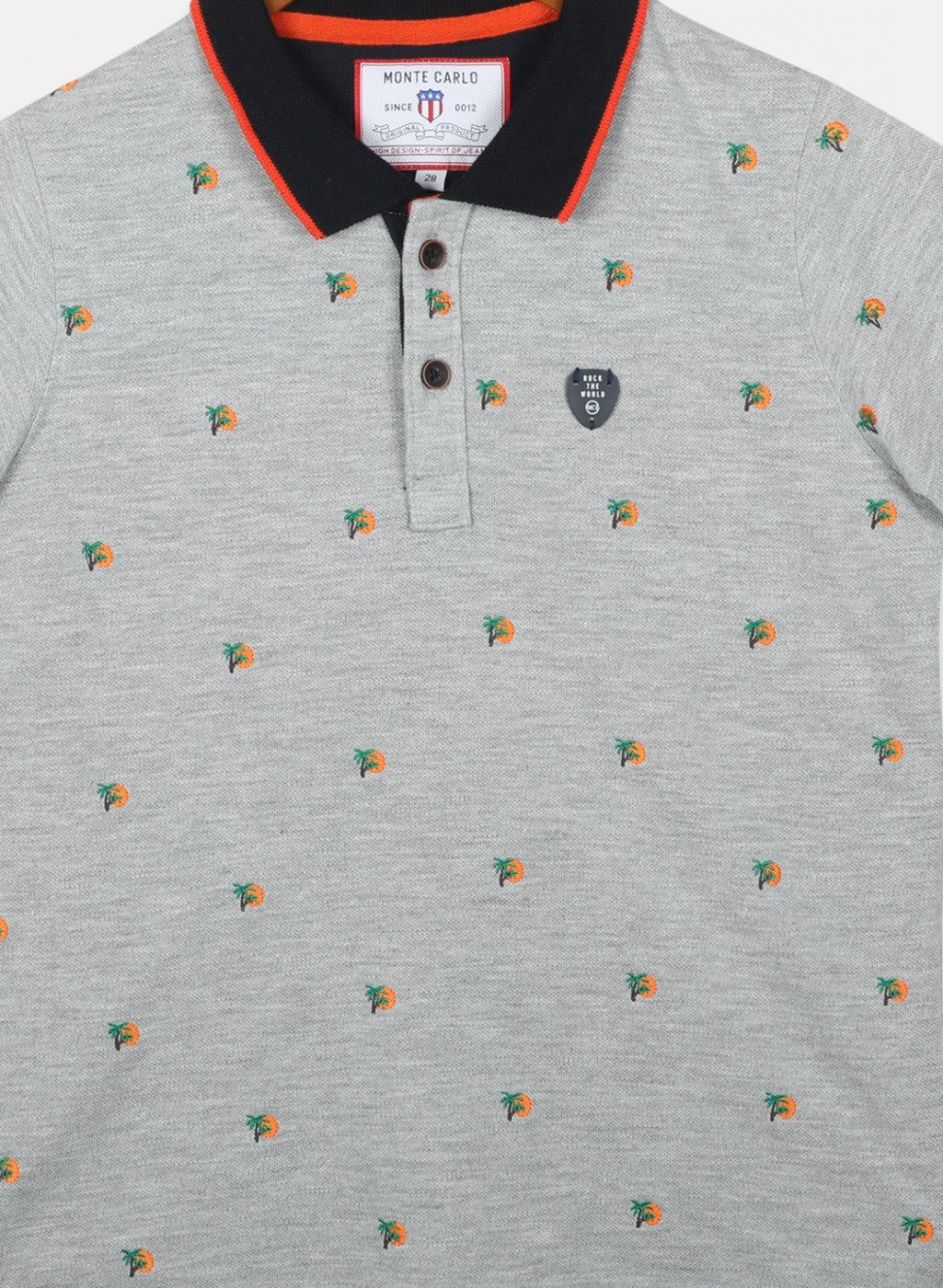 Boys Grey Embroidered T-Shirt