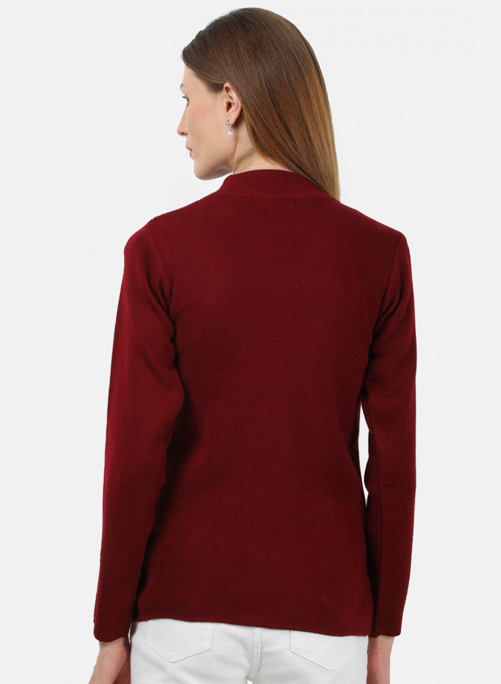 Women Maroon Solid Sceavy