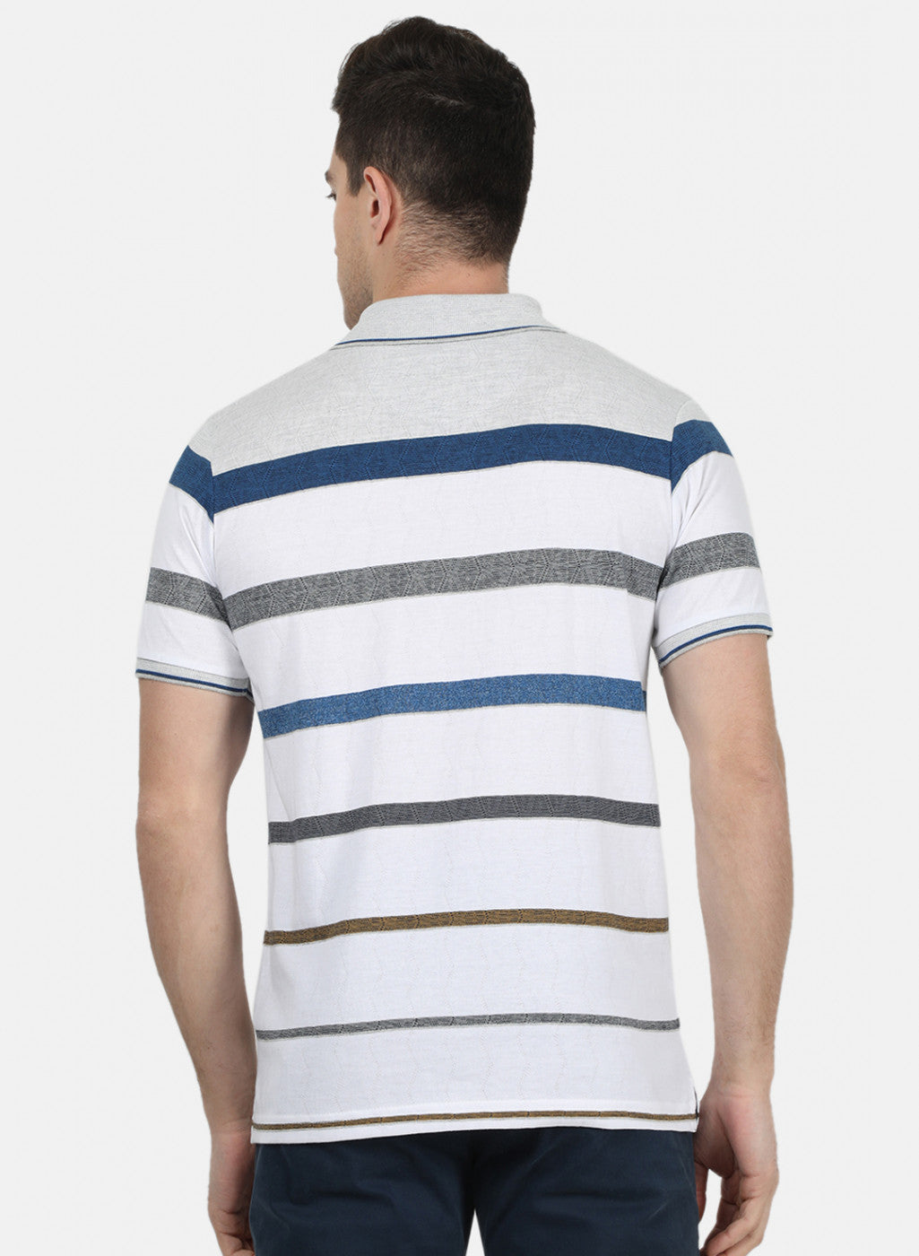 Mens White Stripe T-Shirt