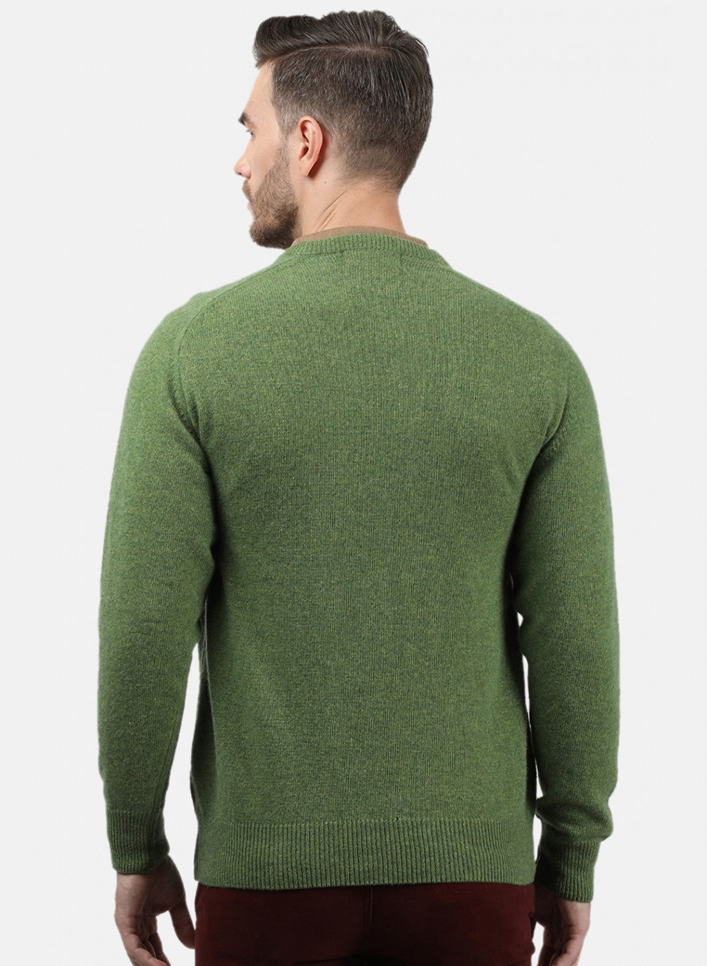Men Green Solid Pullover