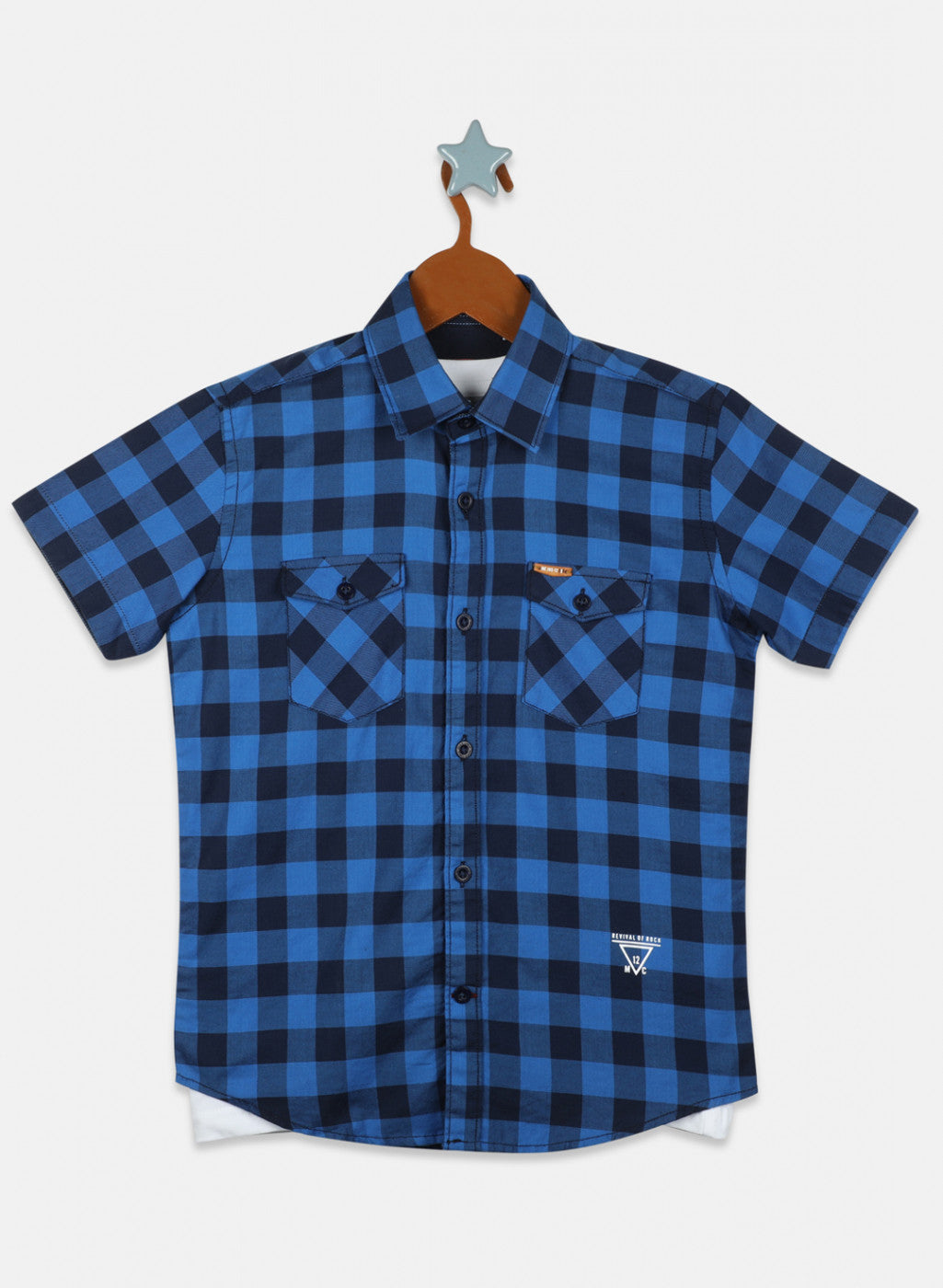 Boys Royal Blue Check Shirt