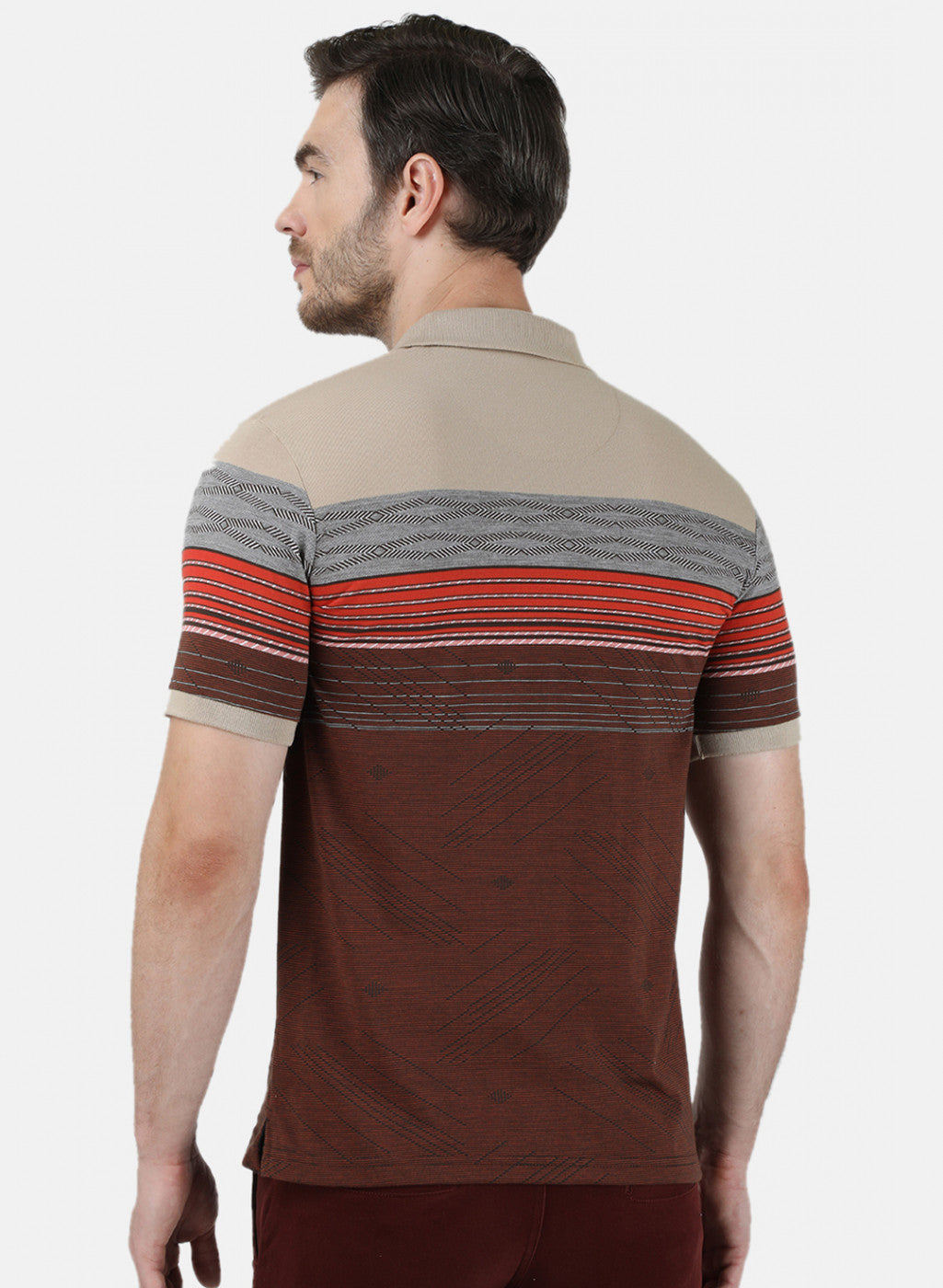 Mens Multi Color Stripe T-Shirt