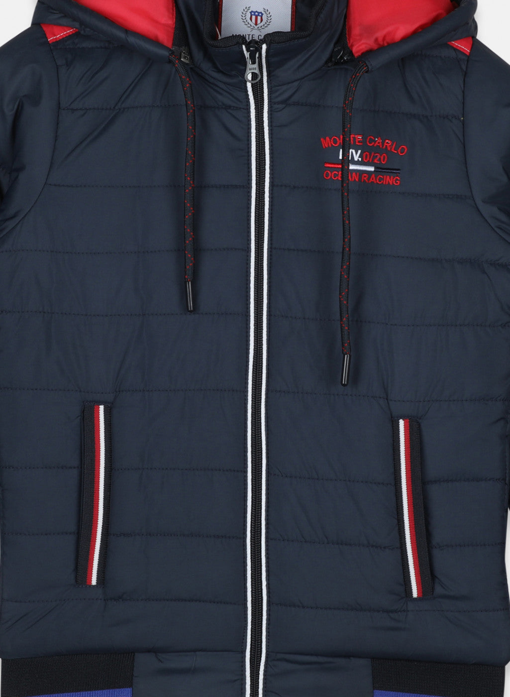 Boys Blue Solid Jacket