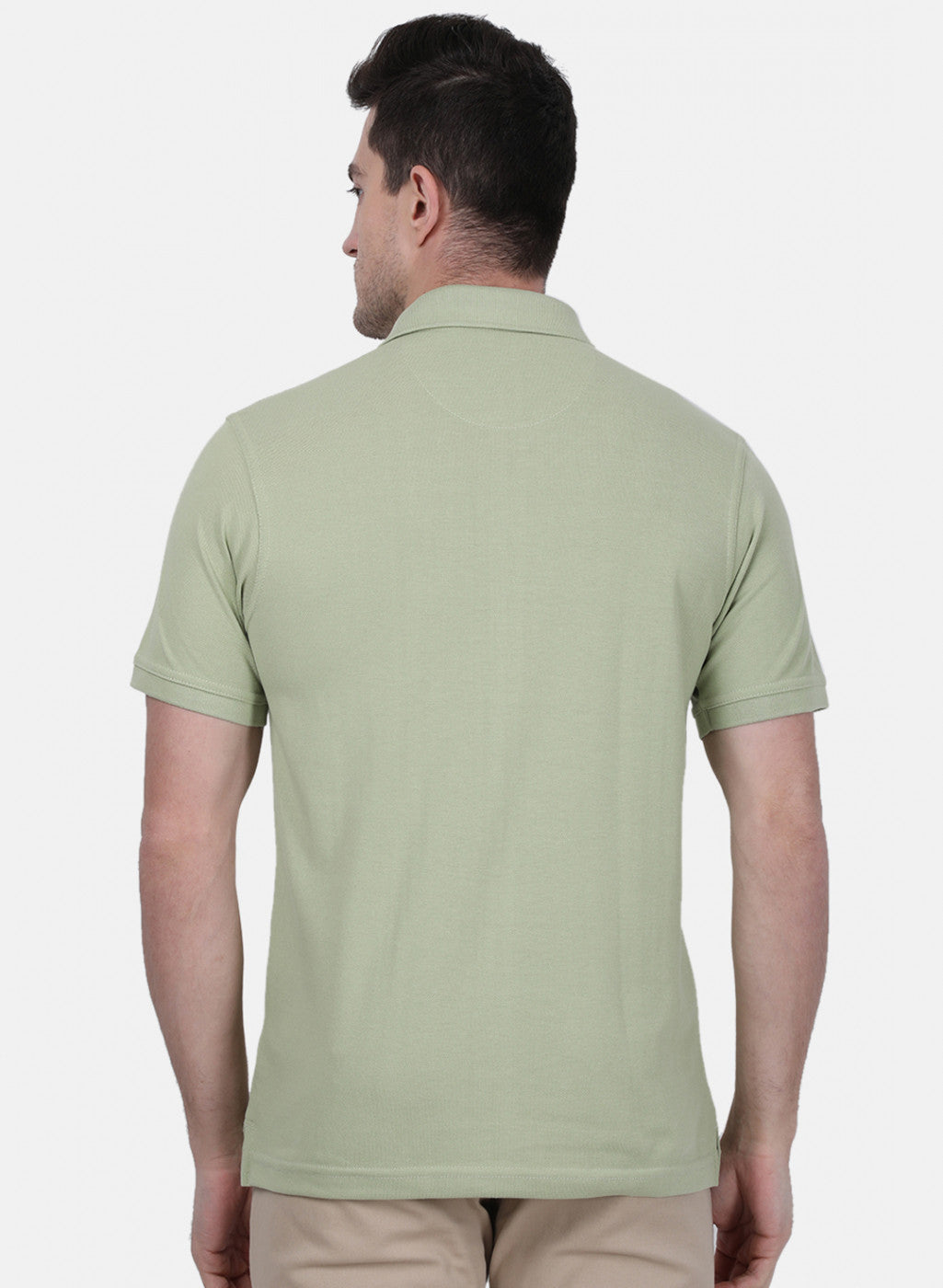 Mens Green Plain T-Shirt