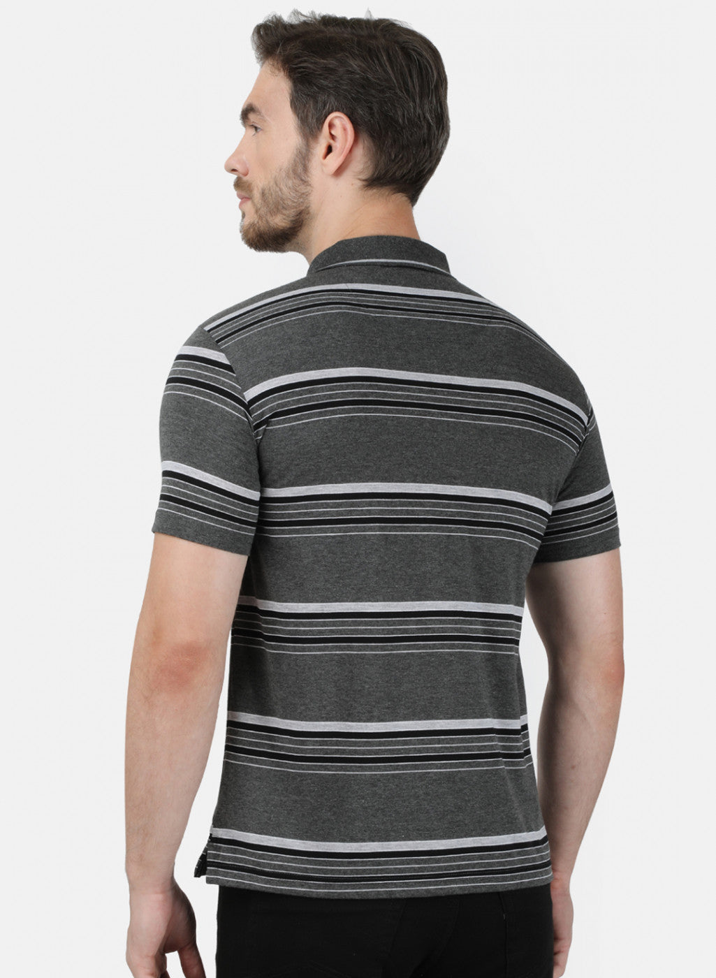 Mens Grey Stripe T-Shirt