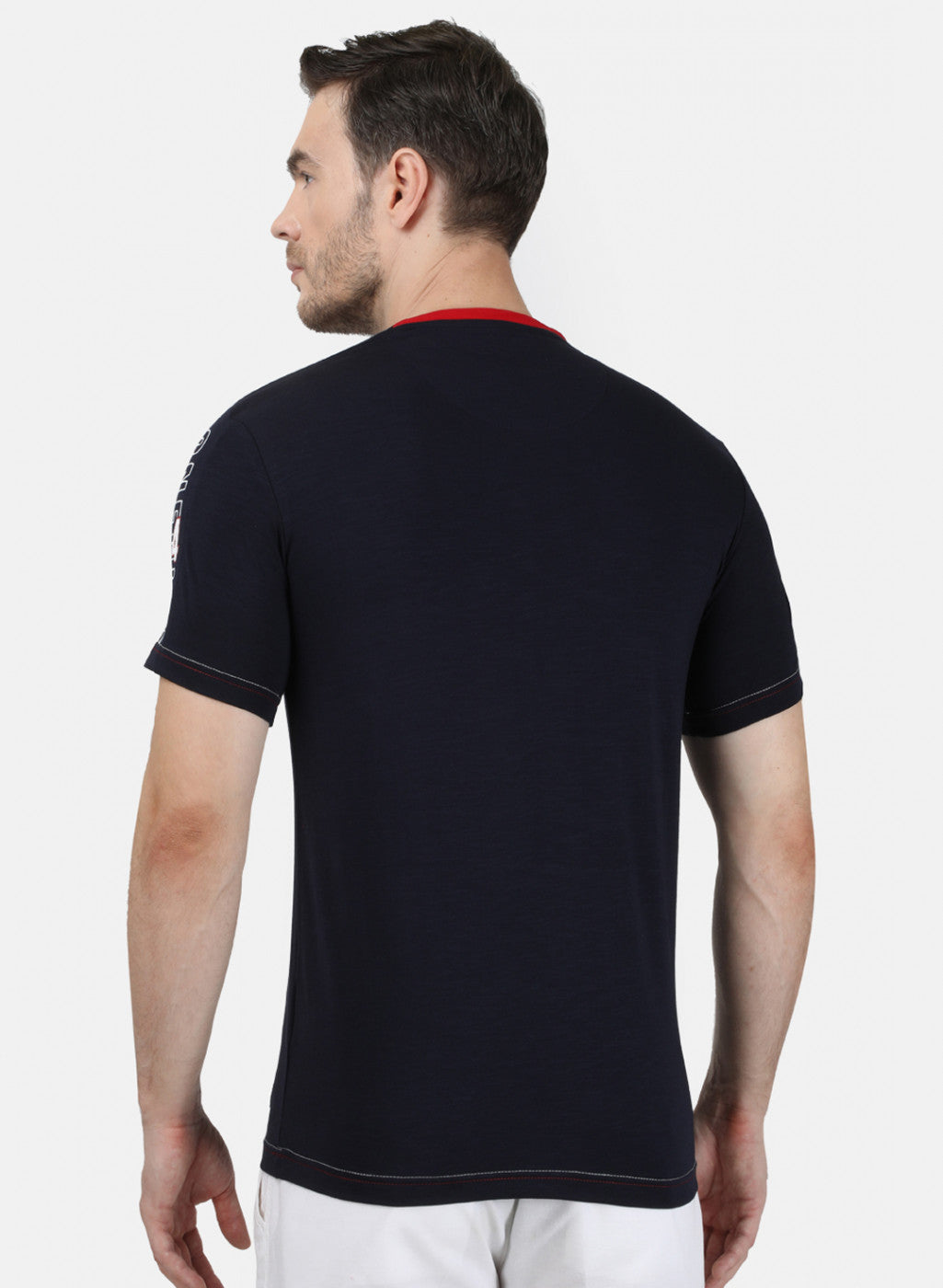 Mens NAvy Blue Printed T-Shirt