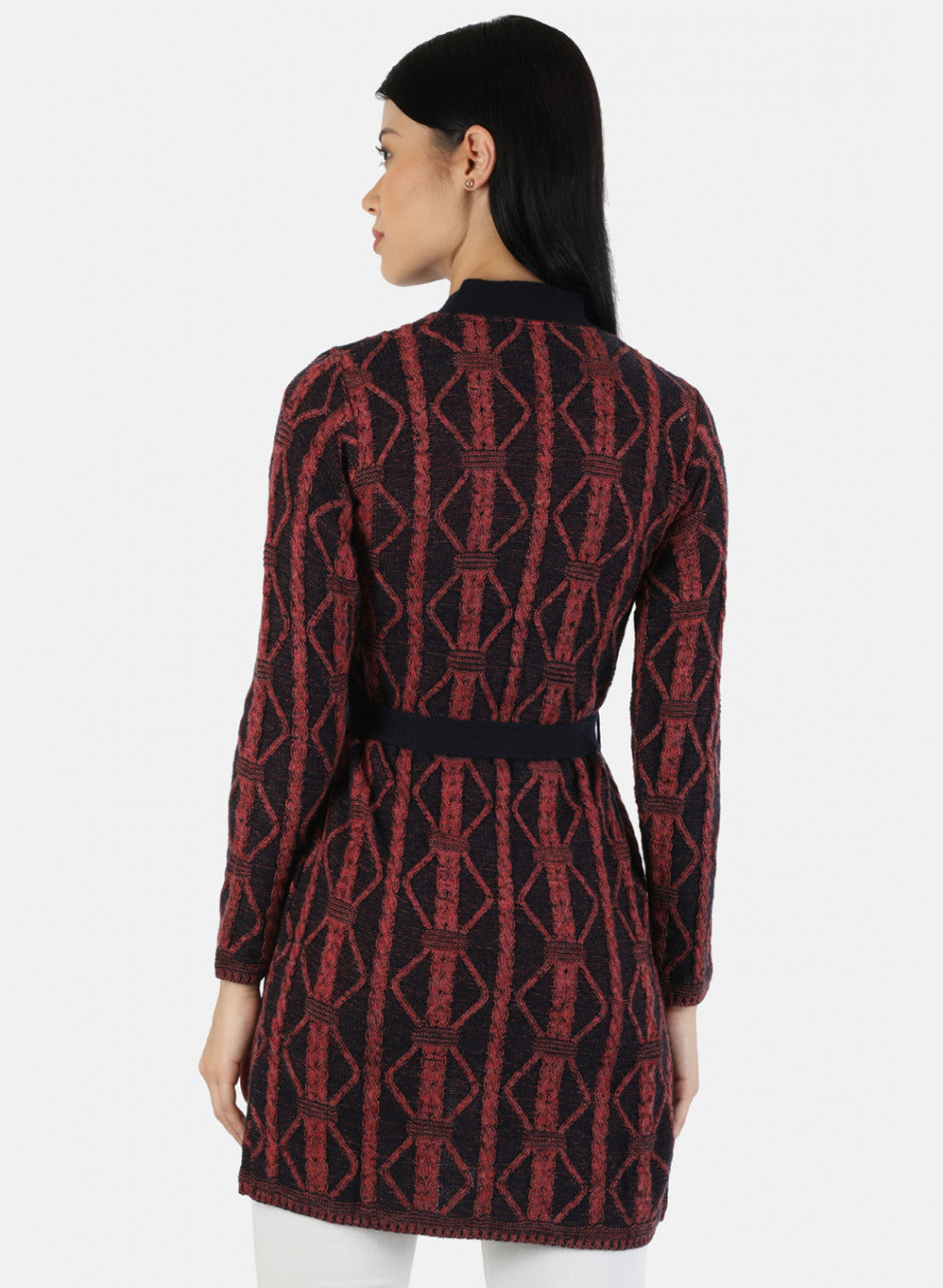 Women Pink Solid Cardigan