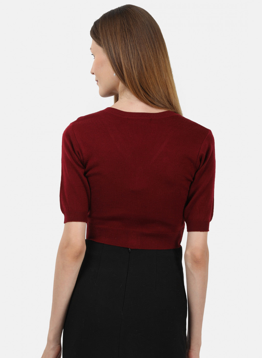 Women Maroon Solid Blouse