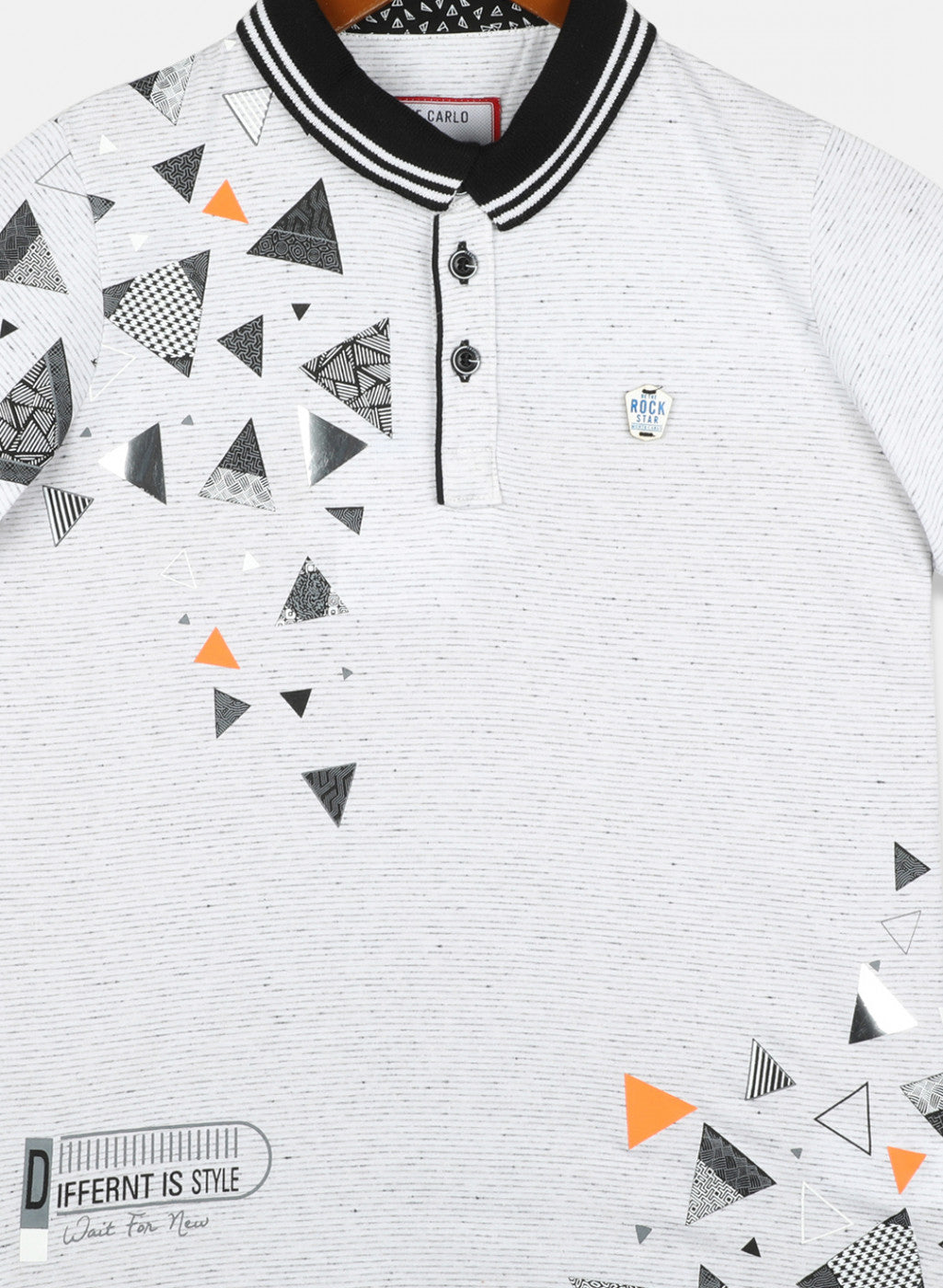 Boys White Printed T-Shirt