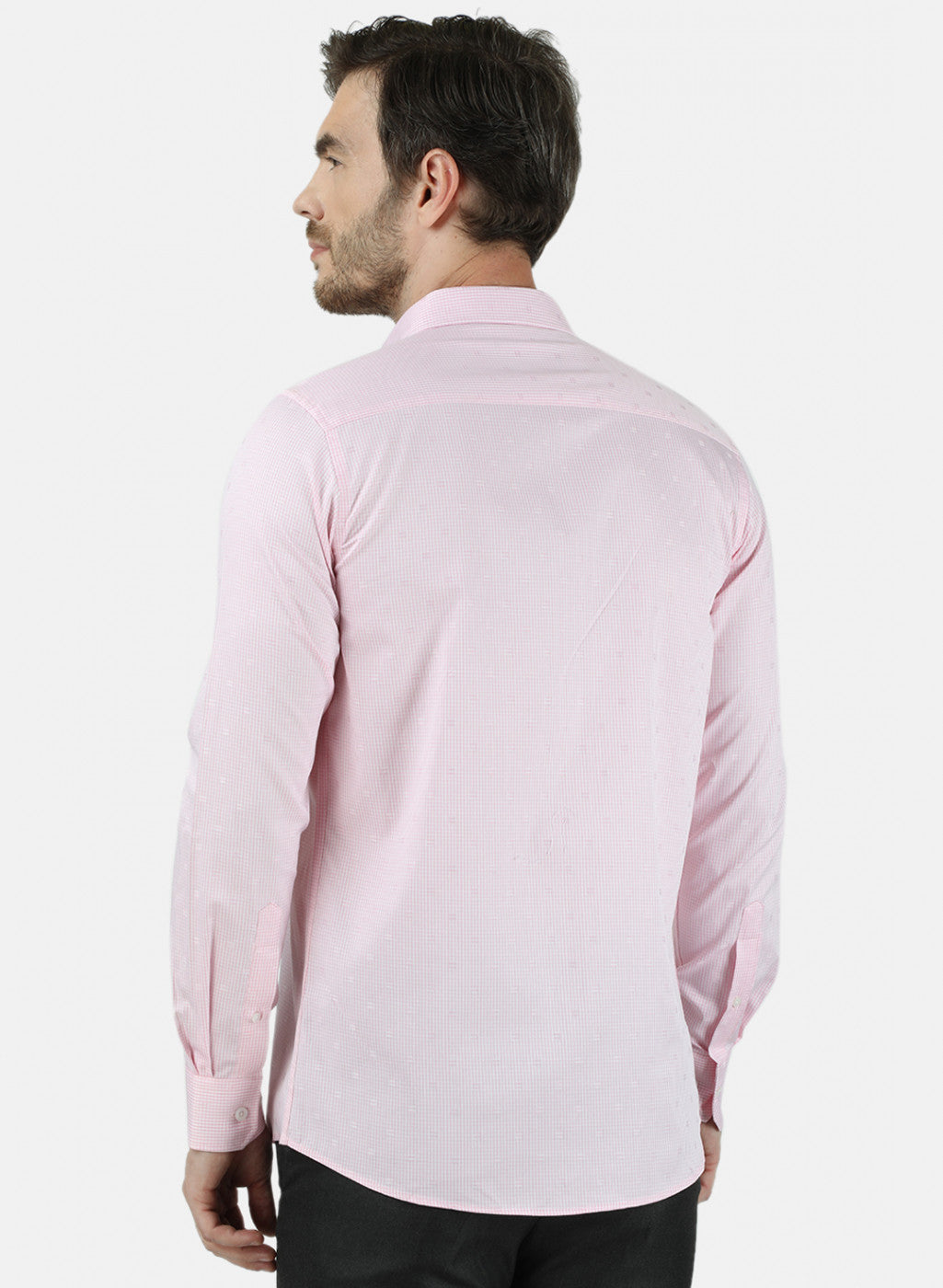 Mens Pink Check Shirt