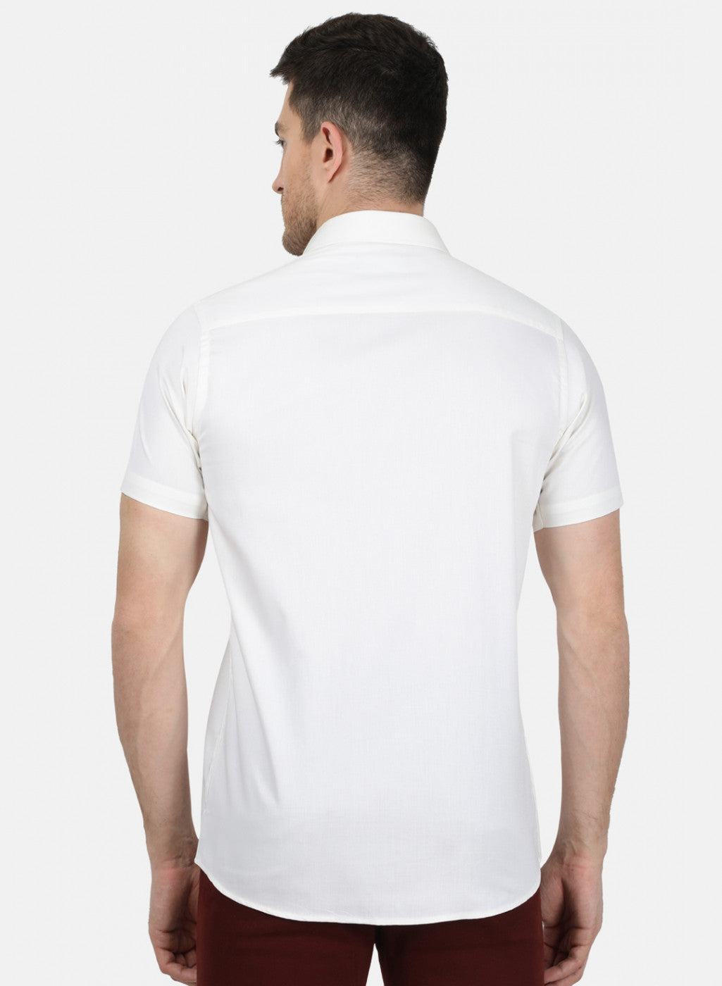 Mens Off White Printed Shirt