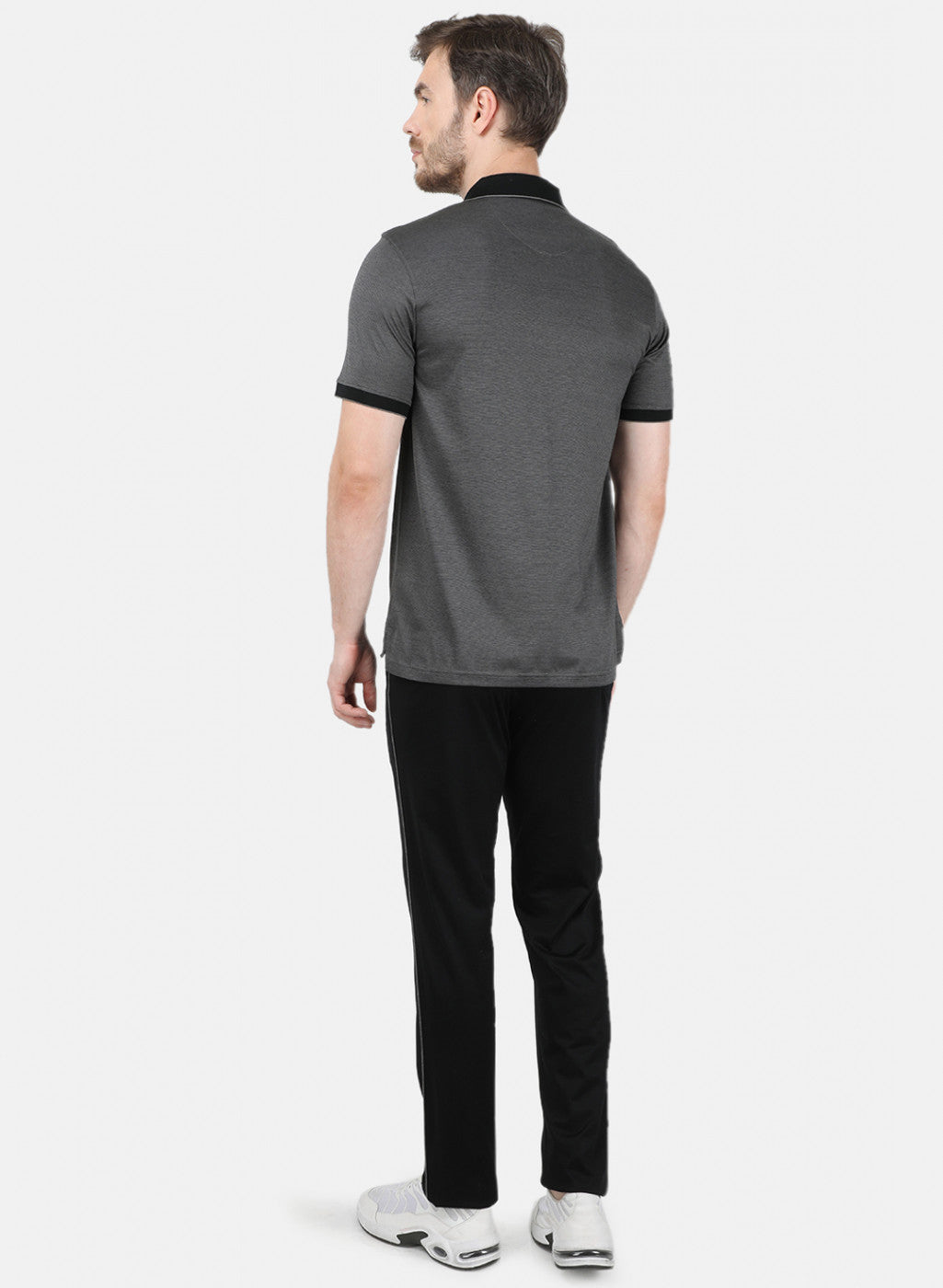 Mens Black Stripe Lower Set