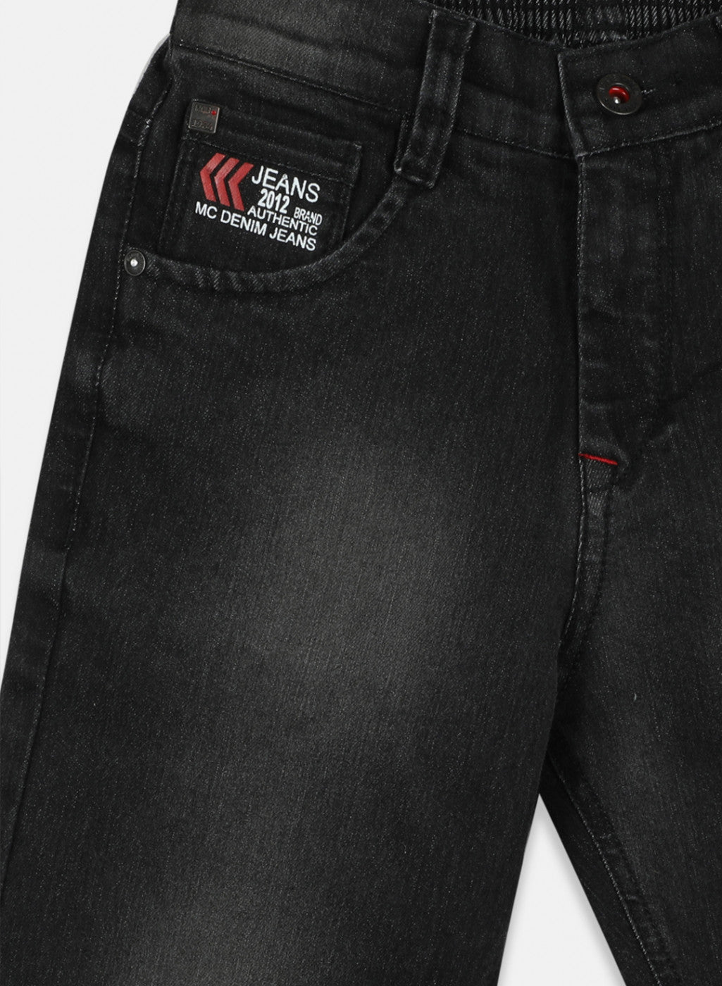 Boys Black Normal Wash Capri