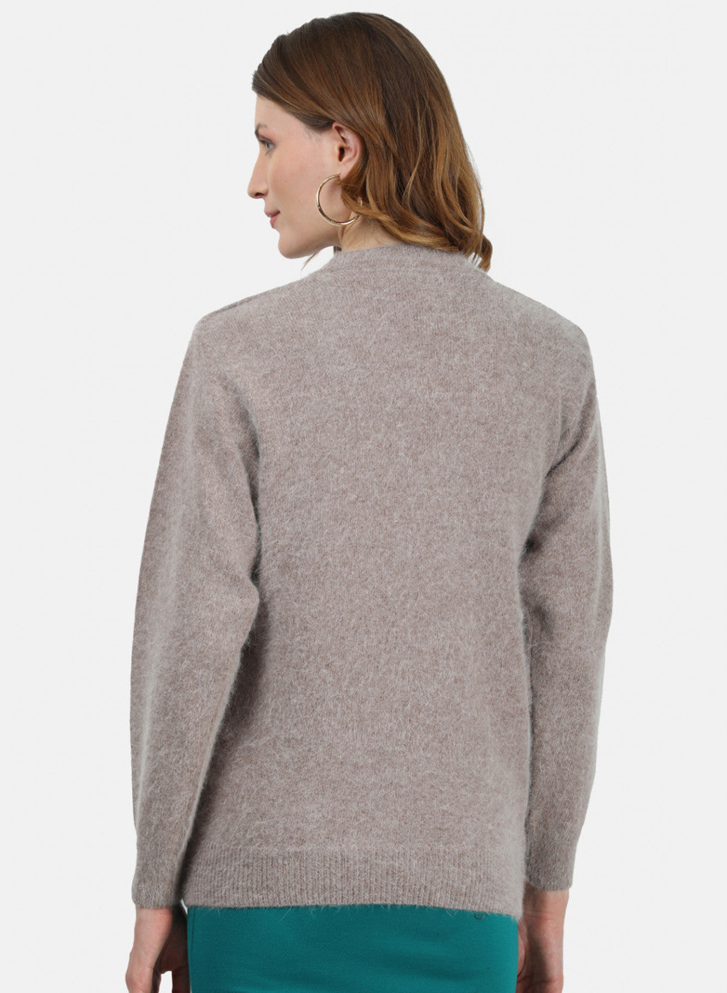 Women Light Brown Solid Cardigan