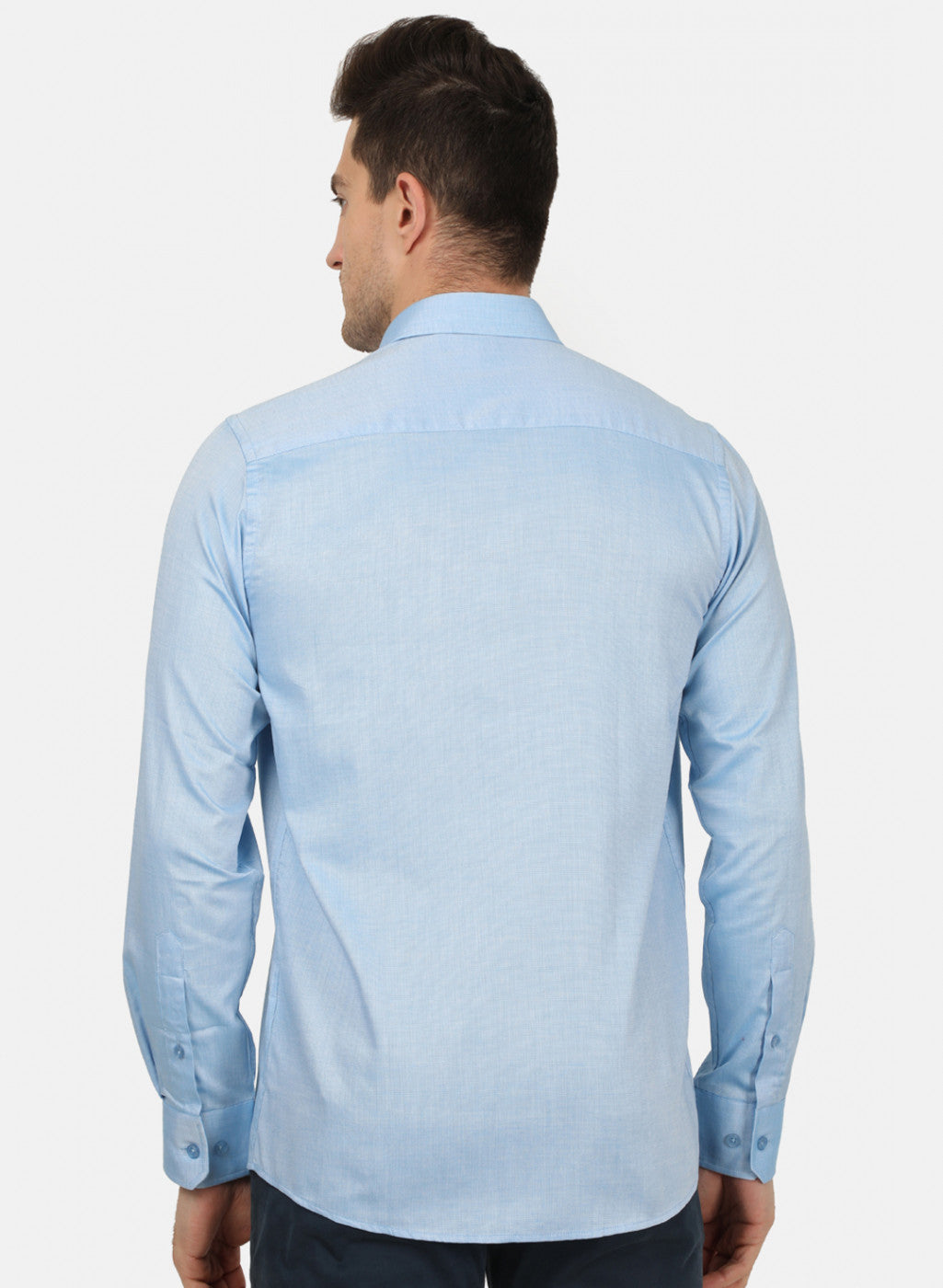 Mens Blue Printed Shirt