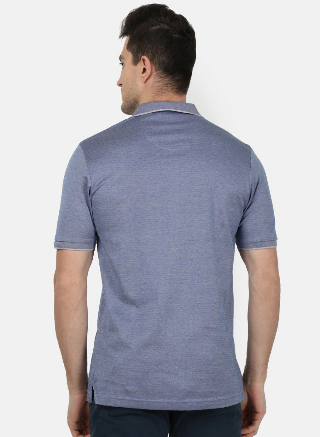 Mens Blue Plain T-Shirt