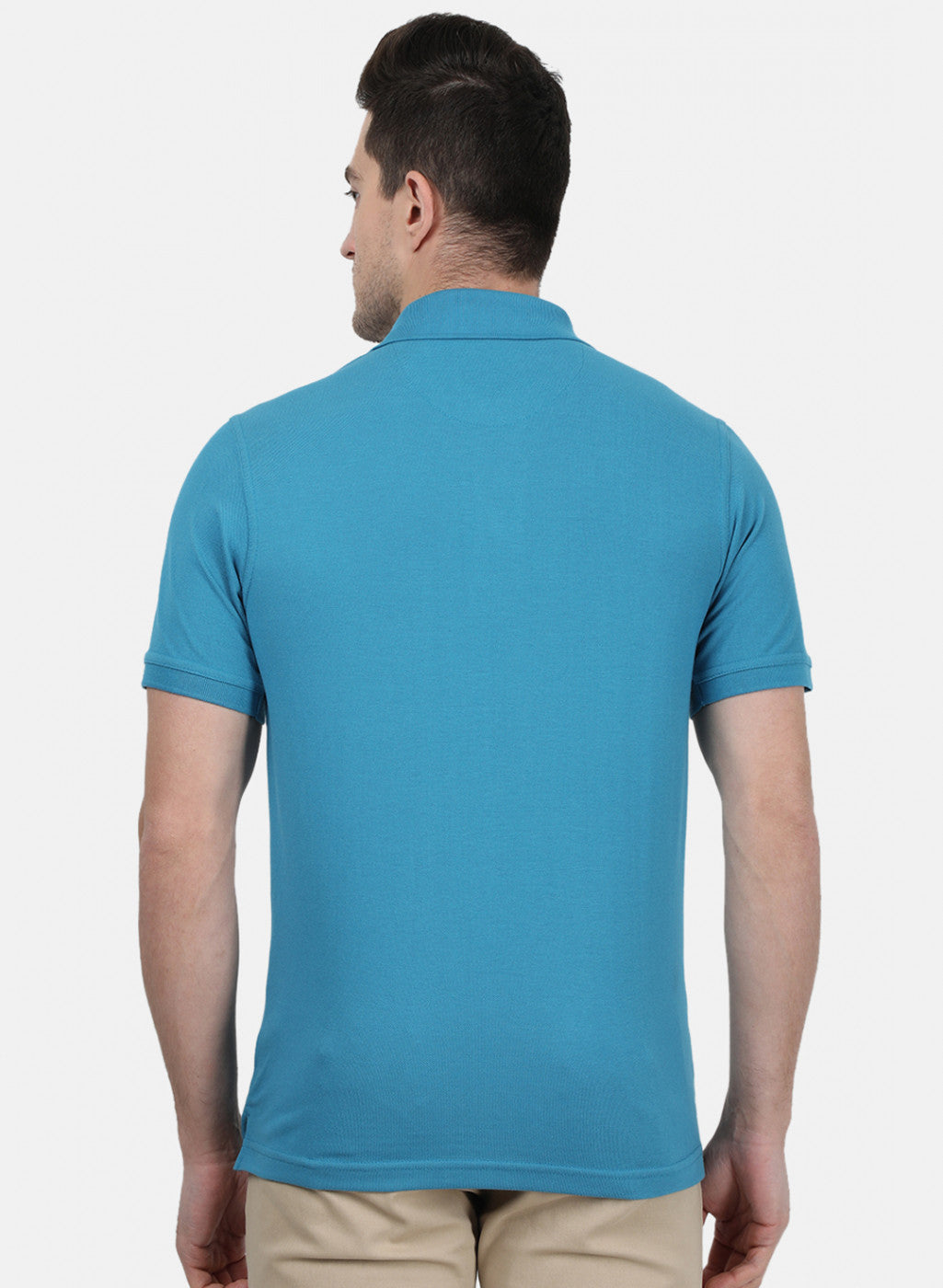 Mens Blue Plain T-Shirt