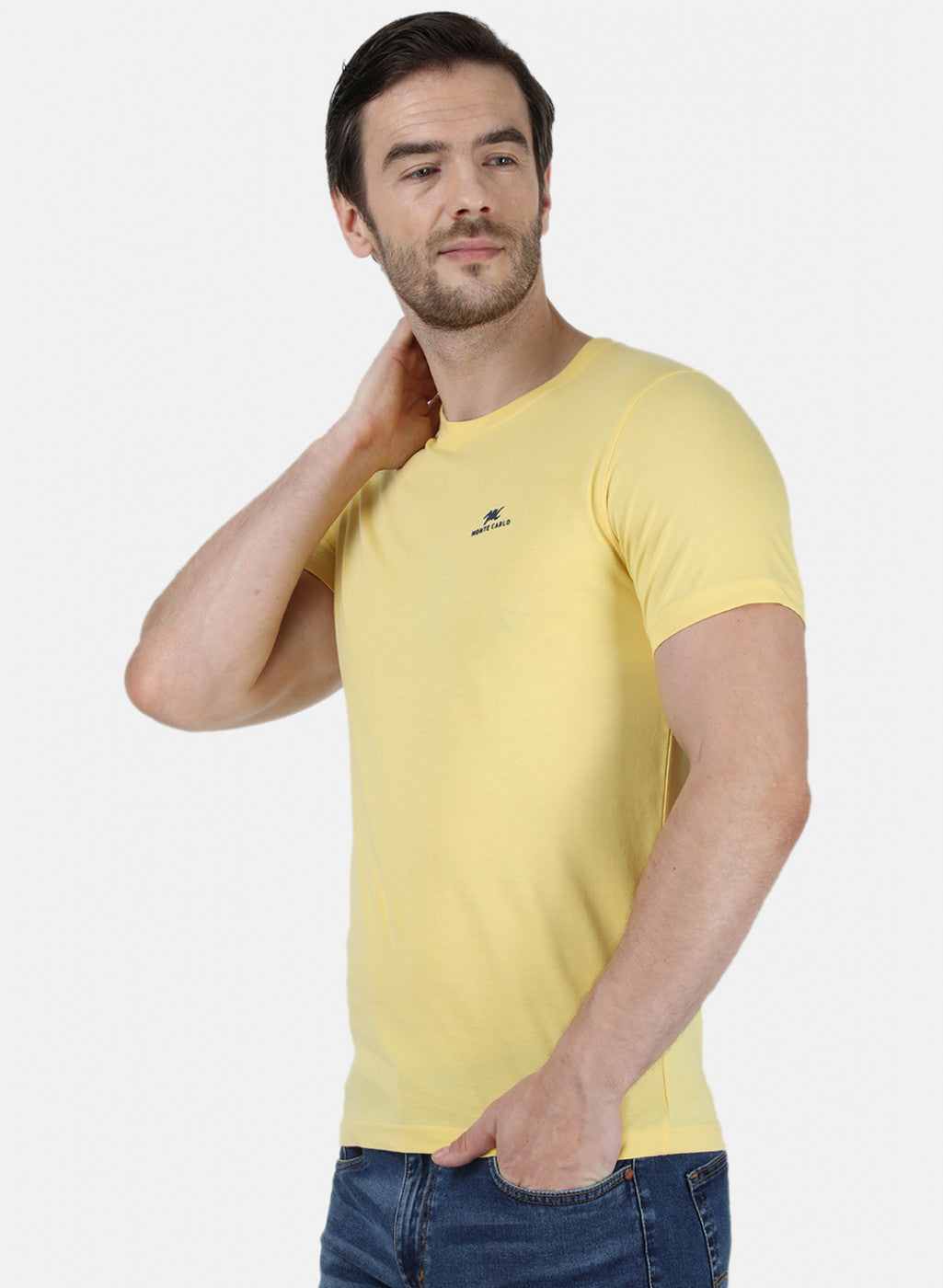 Mens Multi Color Plain T-Shirt