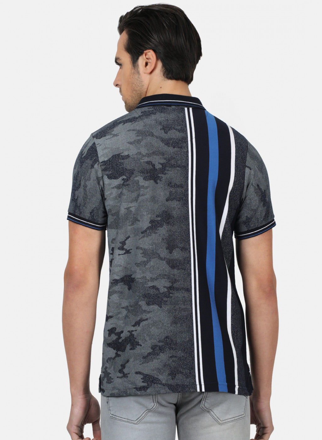 Men NAvy Blue Printed T-Shirts