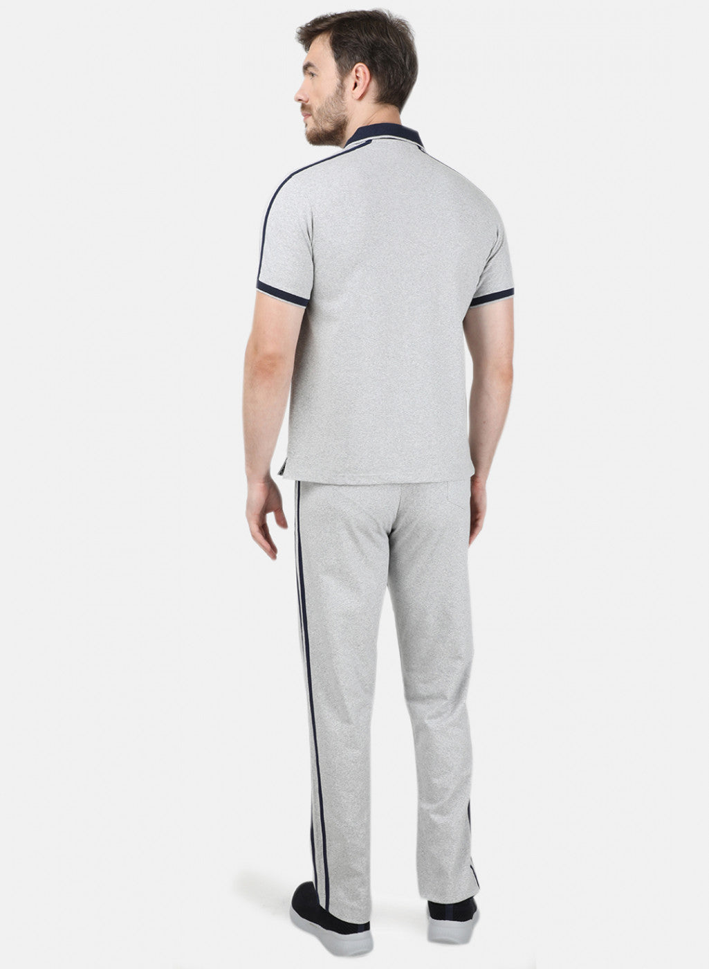 Mens Grey Stripe Lower Set