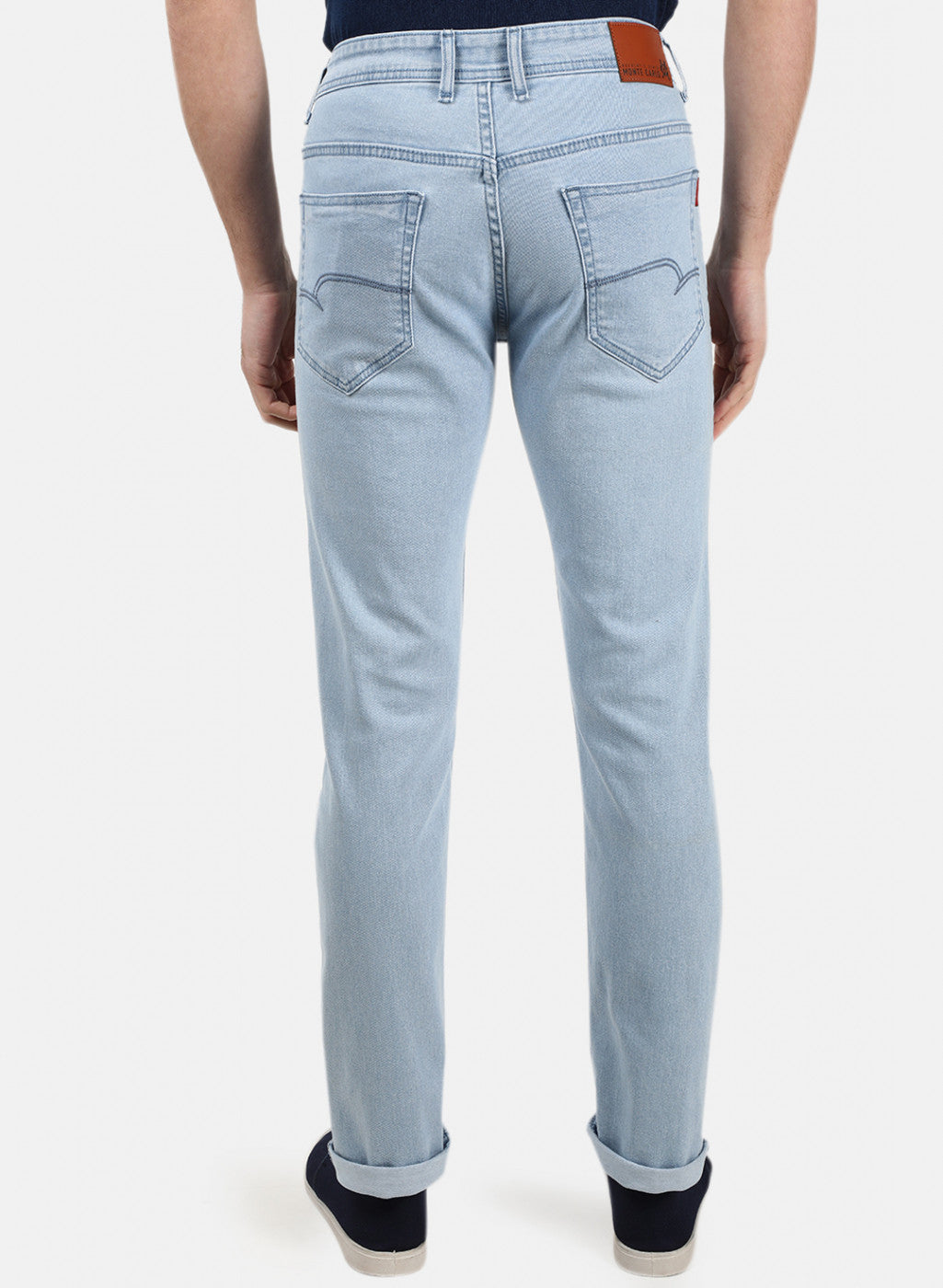 Men Blue Plain Denims