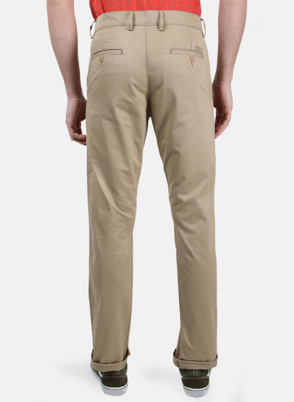 Men Brown Plain Trousers