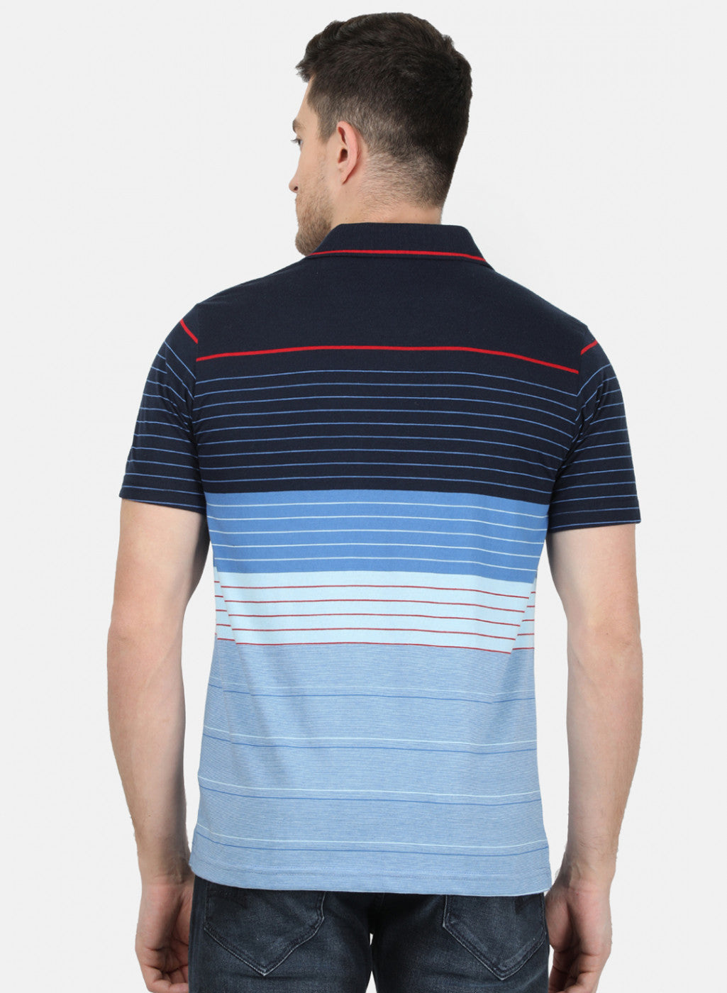 Mens Sky Blue Stripe T-Shirt