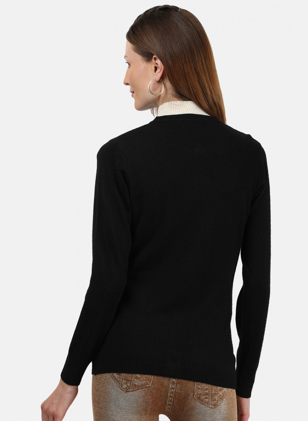 Women Black Solid Cardigan