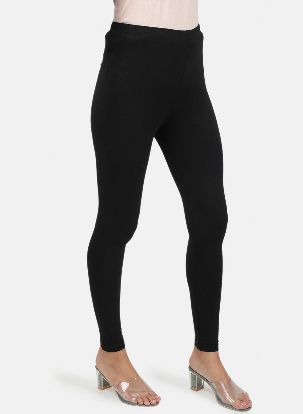 Womens Black Plain Legging