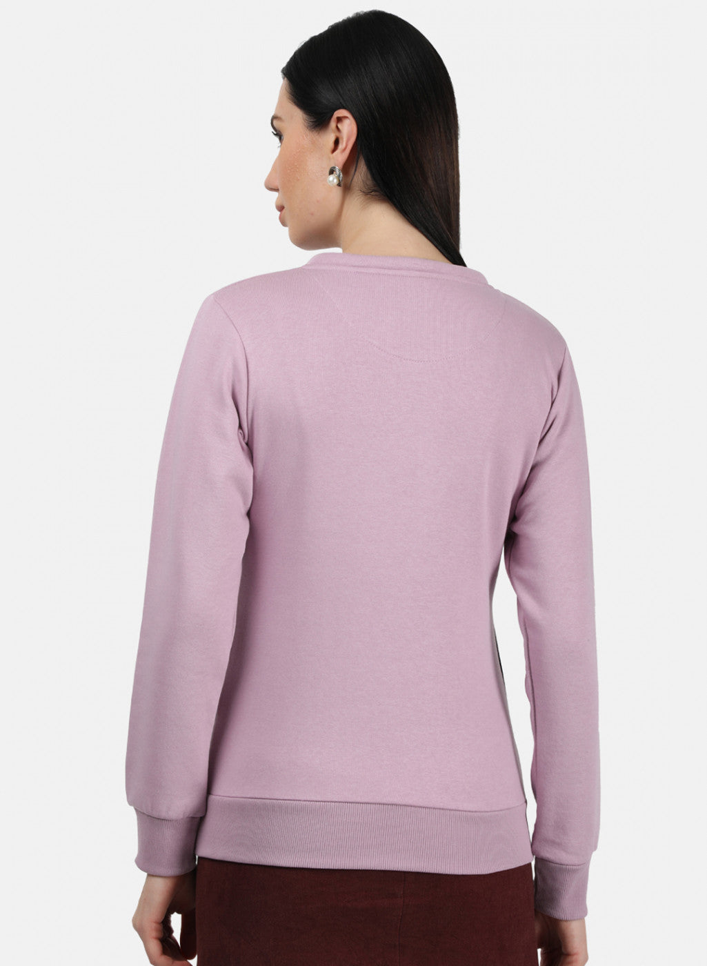 Women Purple Printed Sweatshirt