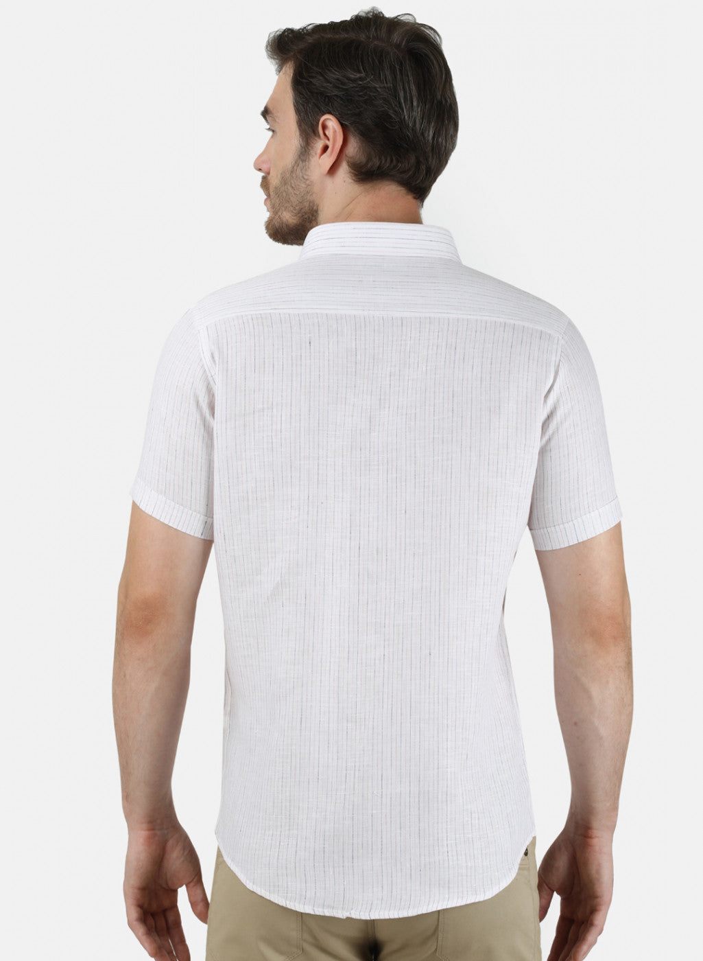 Mens Blue Stripe Linen Shirt