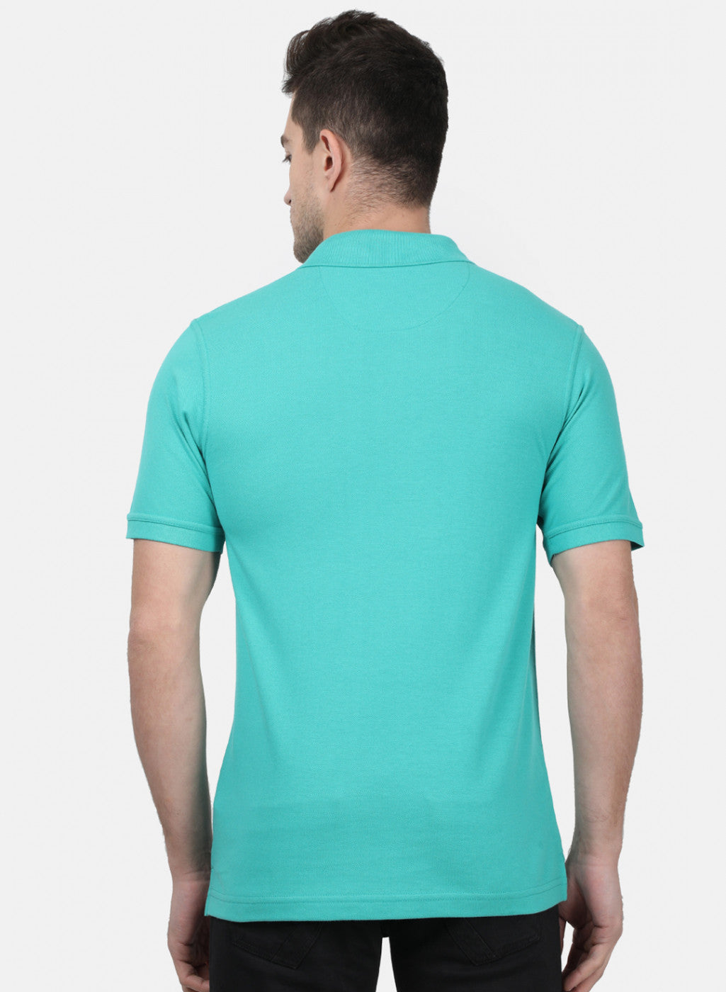 Mens Sea Green Plain T-Shirts