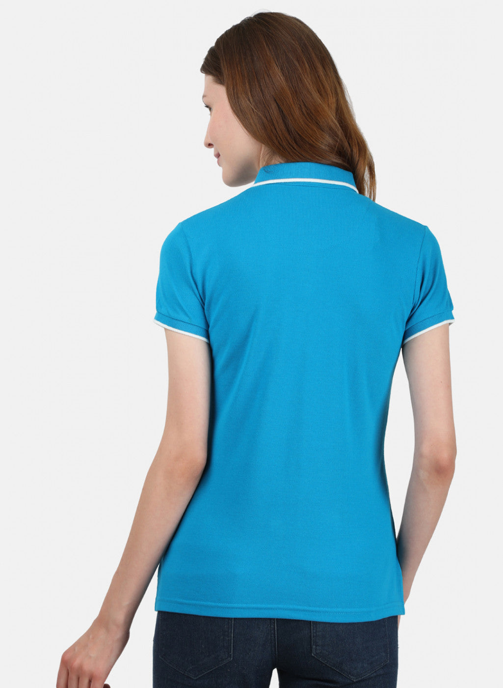 Womens Blue Plain T-Shirt