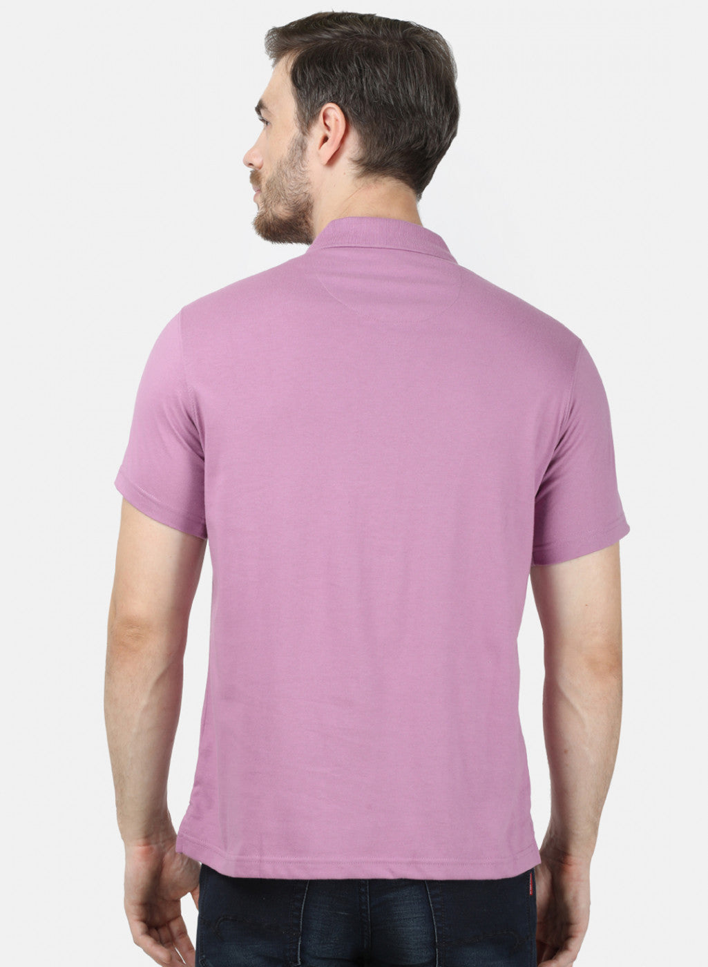 Mens Purple Plain T-Shirt
