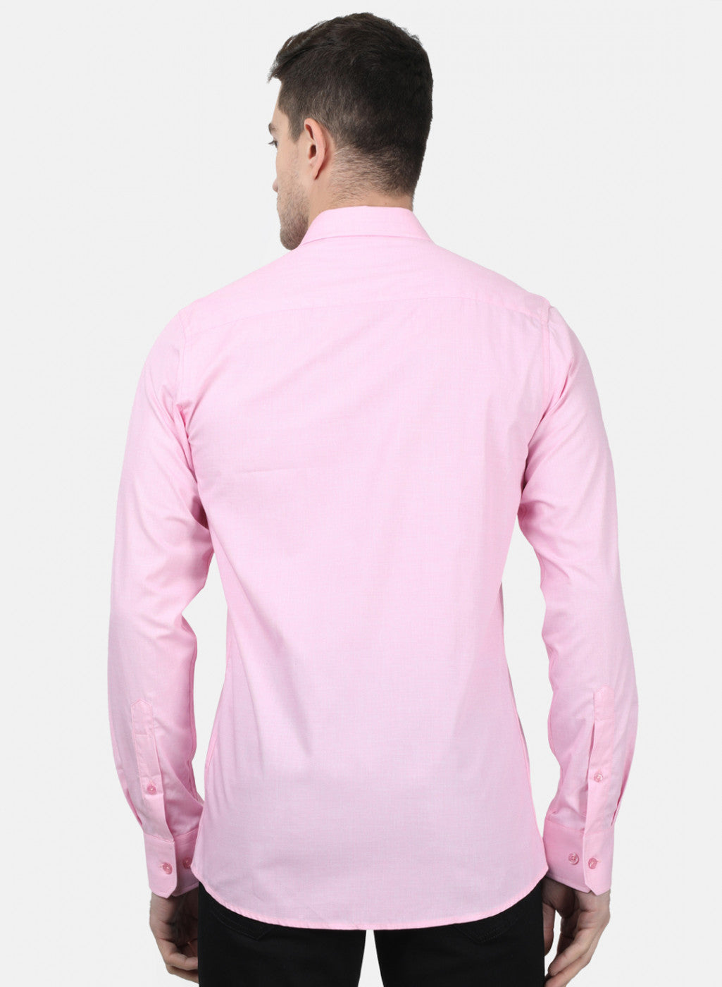 Mens Pink Solid Shirts
