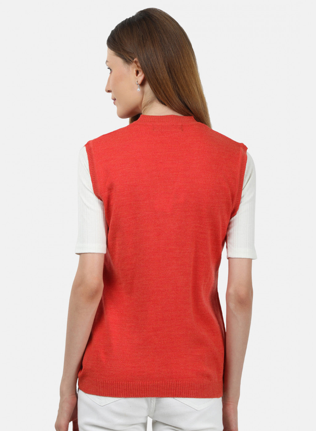 Women Orange Solid Cardigan