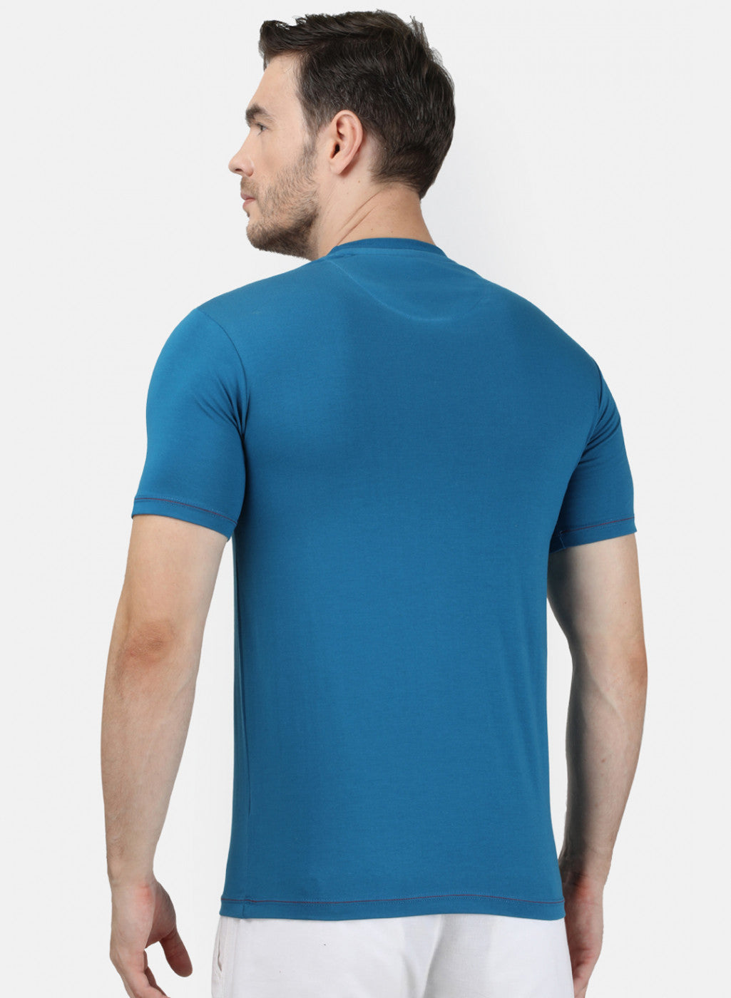 Mens Blue Printed T-Shirt