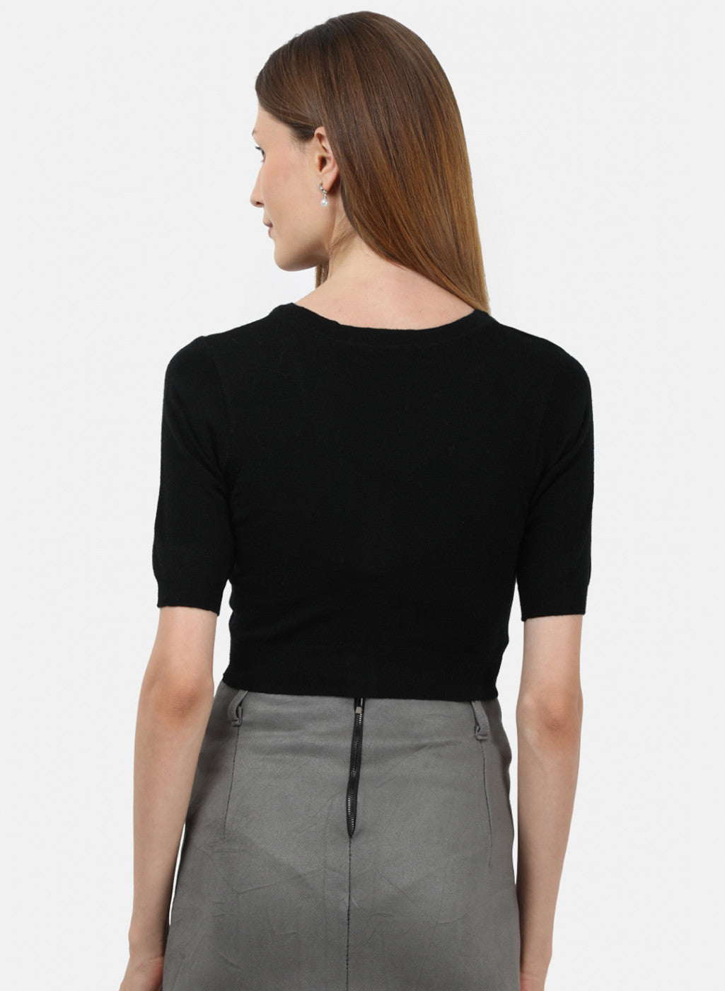 Women Black Solid Blouse