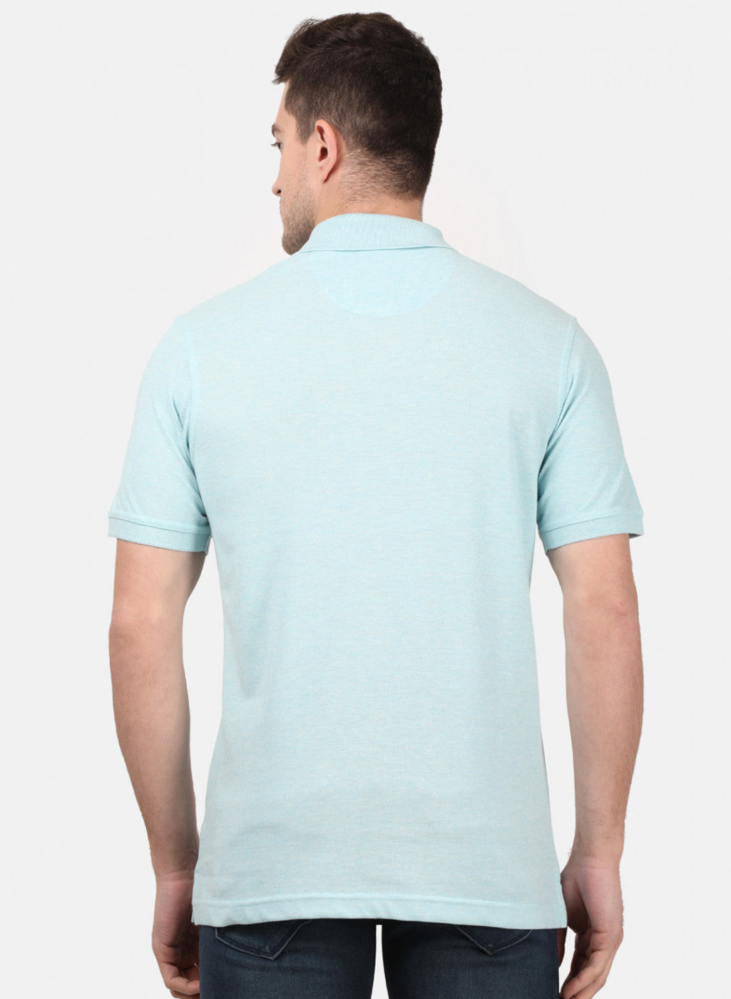 Mens Sky Blue Plain T-Shirts