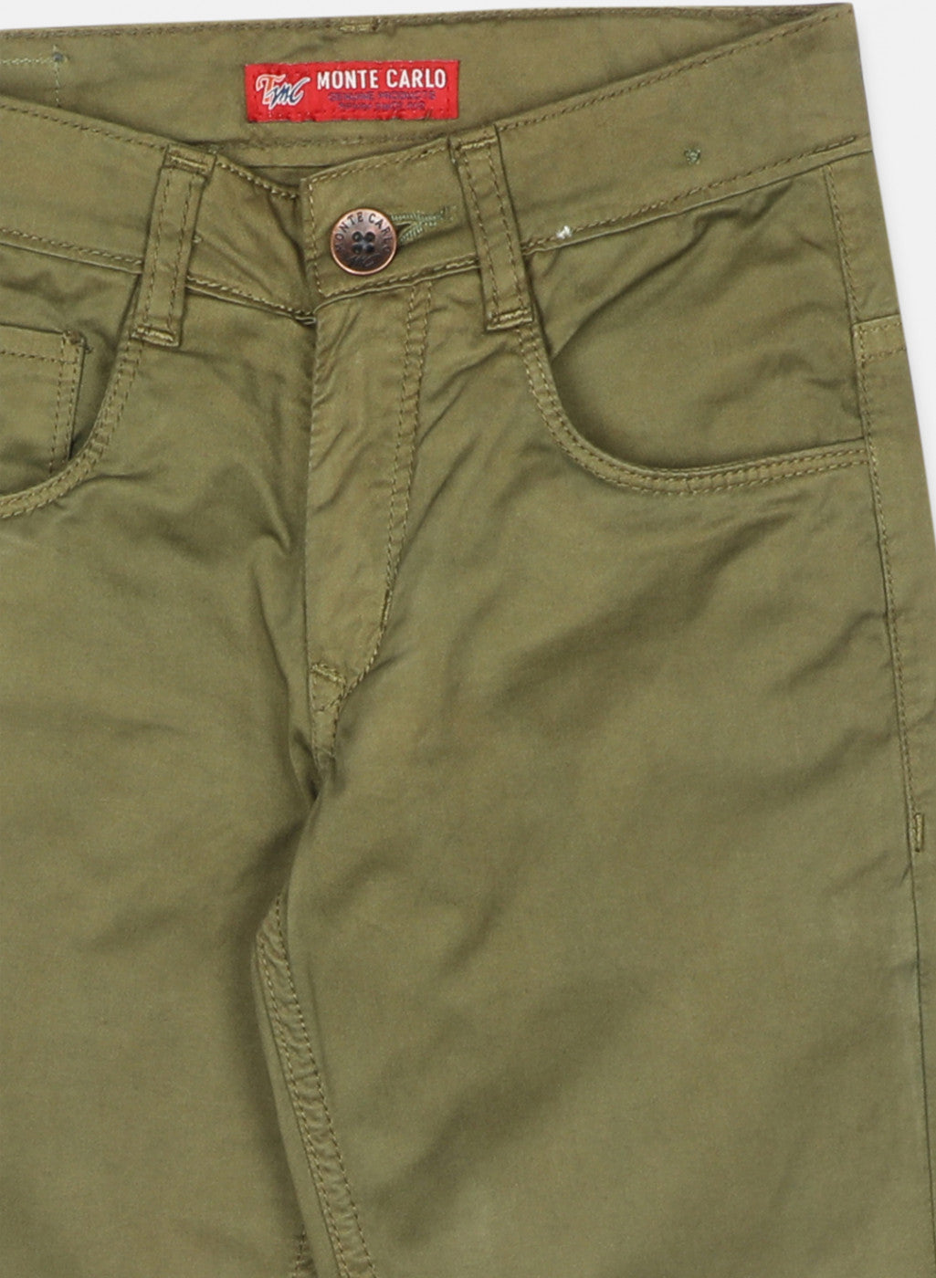Boys Khaki Plain Trouser