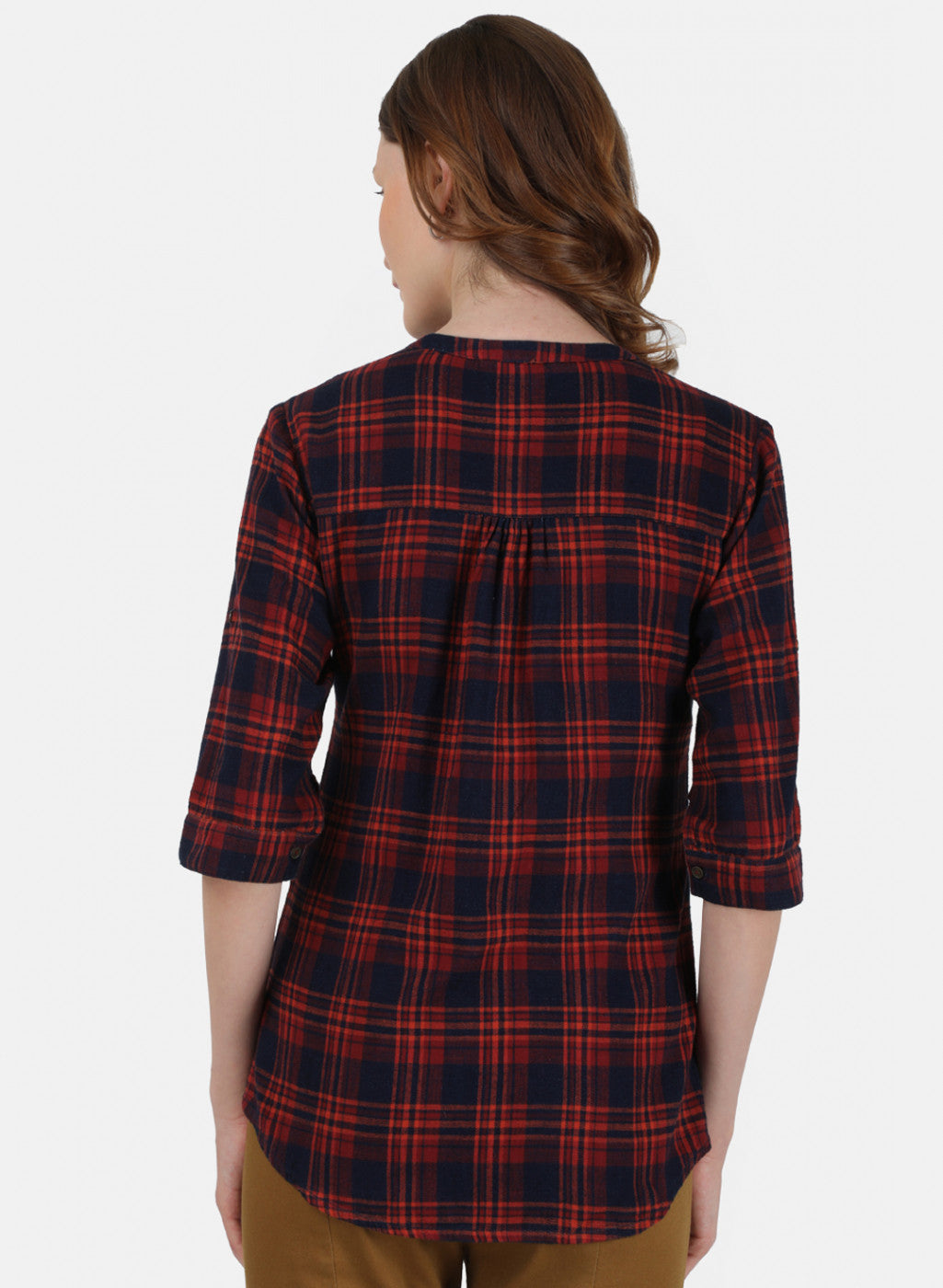 Womens Red Check Top