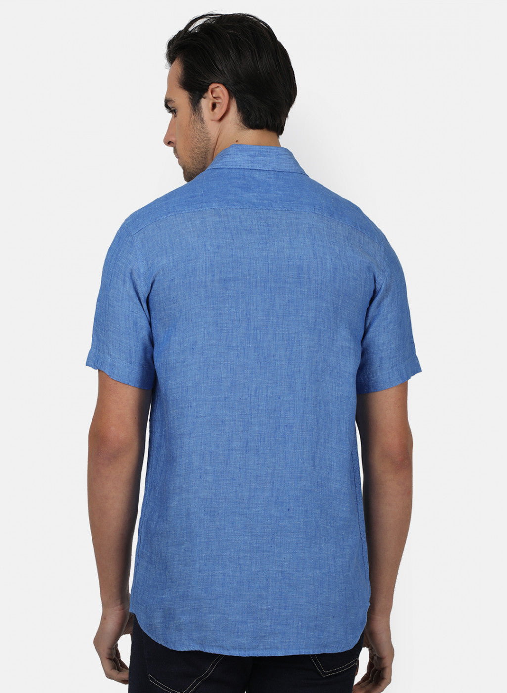 Men Blue Solid Shirts